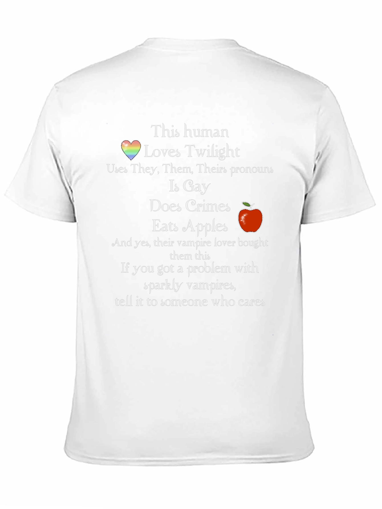 Funny This Human Loves Twilight Graphic T-Shirt