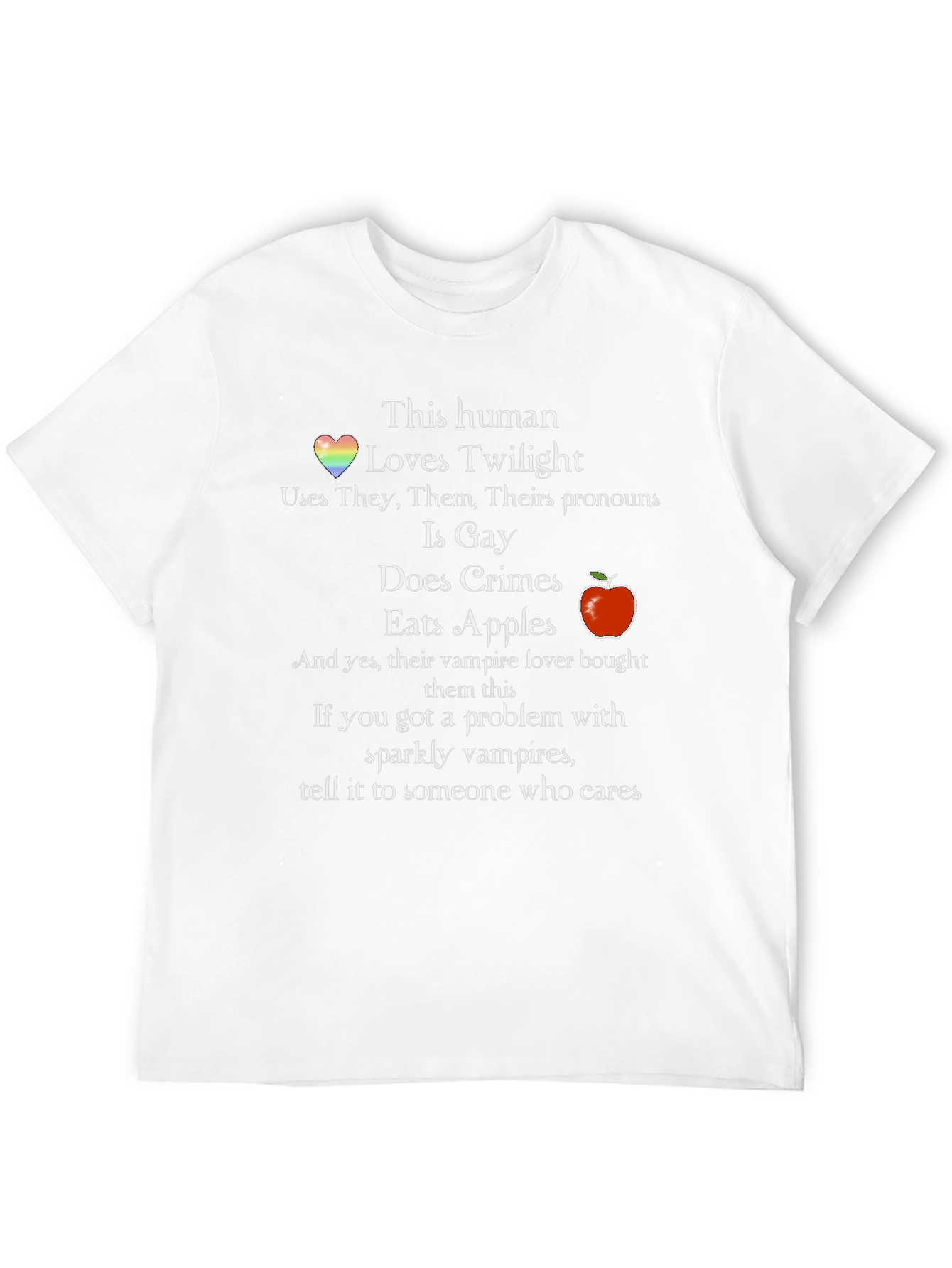 Funny This Human Loves Twilight Graphic T-Shirt