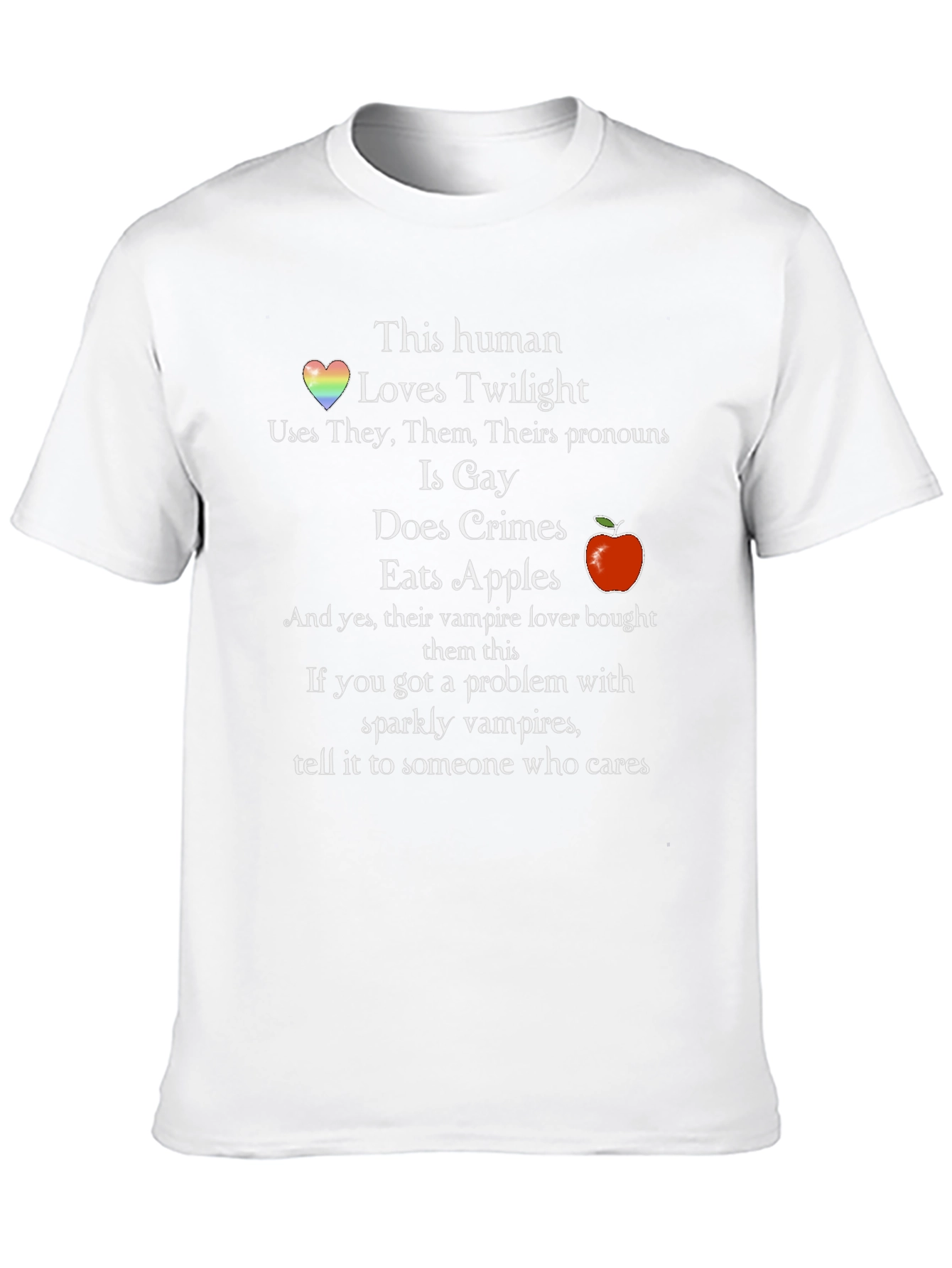 Funny This Human Loves Twilight Graphic T-Shirt