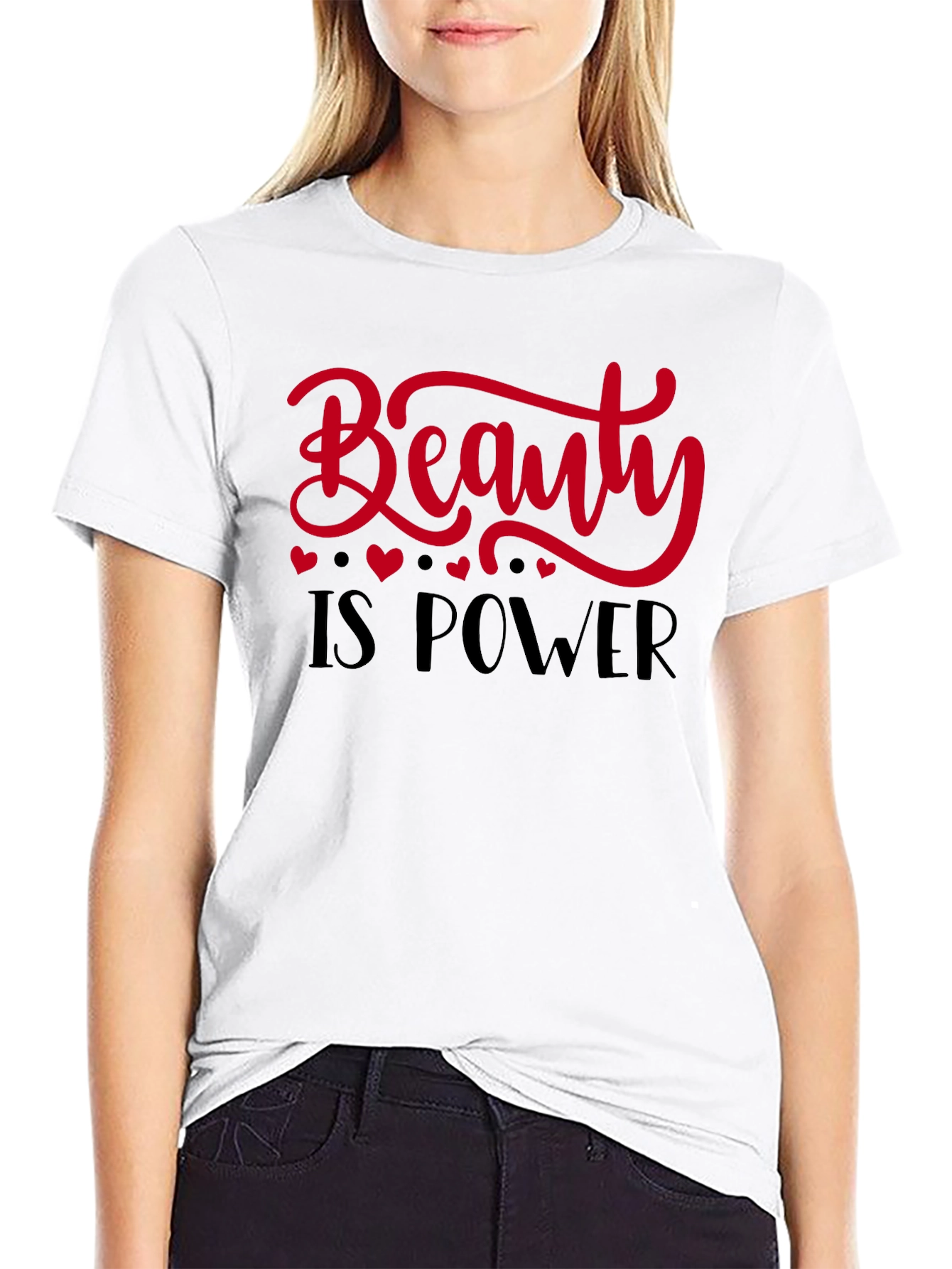 Beauty is Power Black Graphic Tee