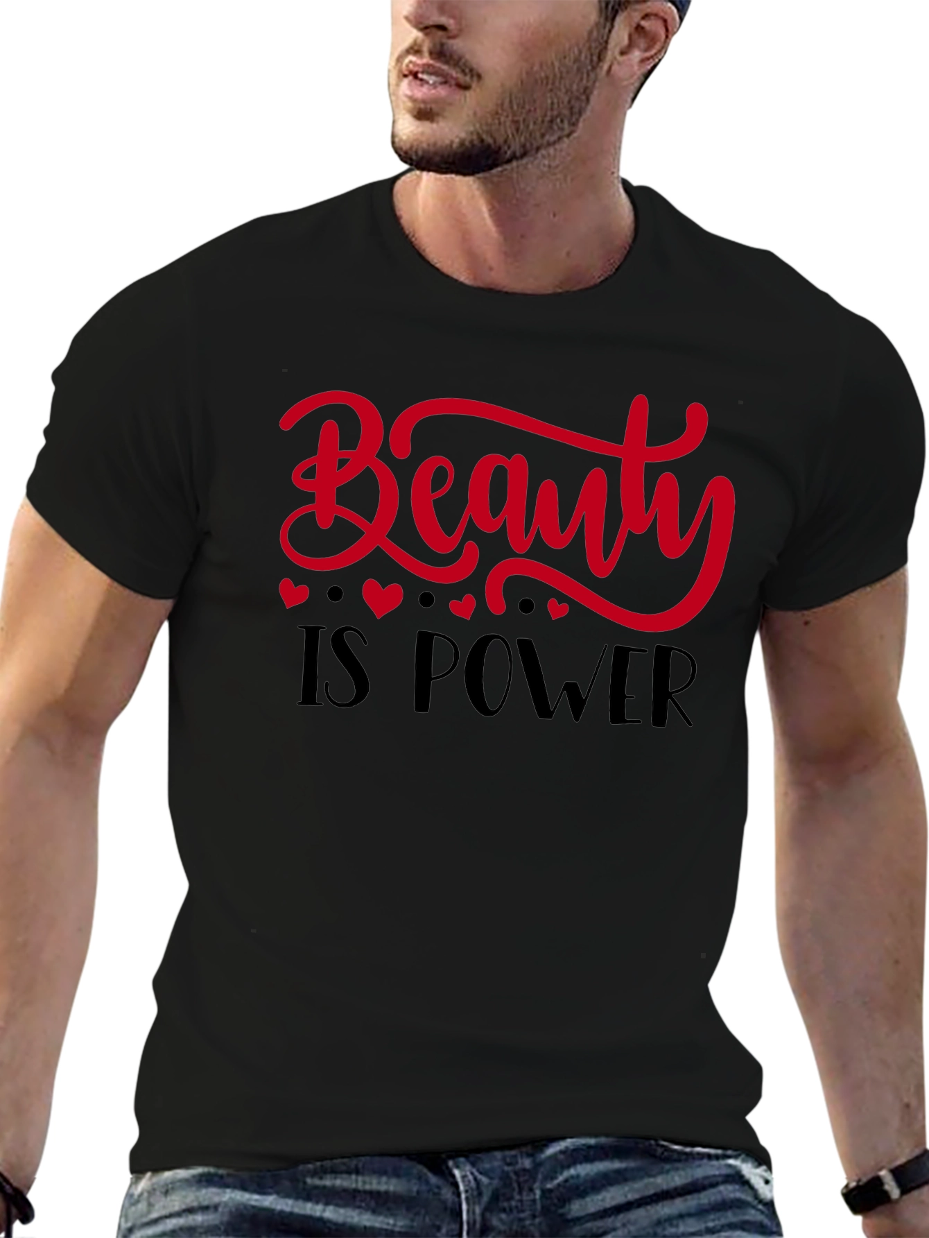 Beauty is Power Black Graphic Tee