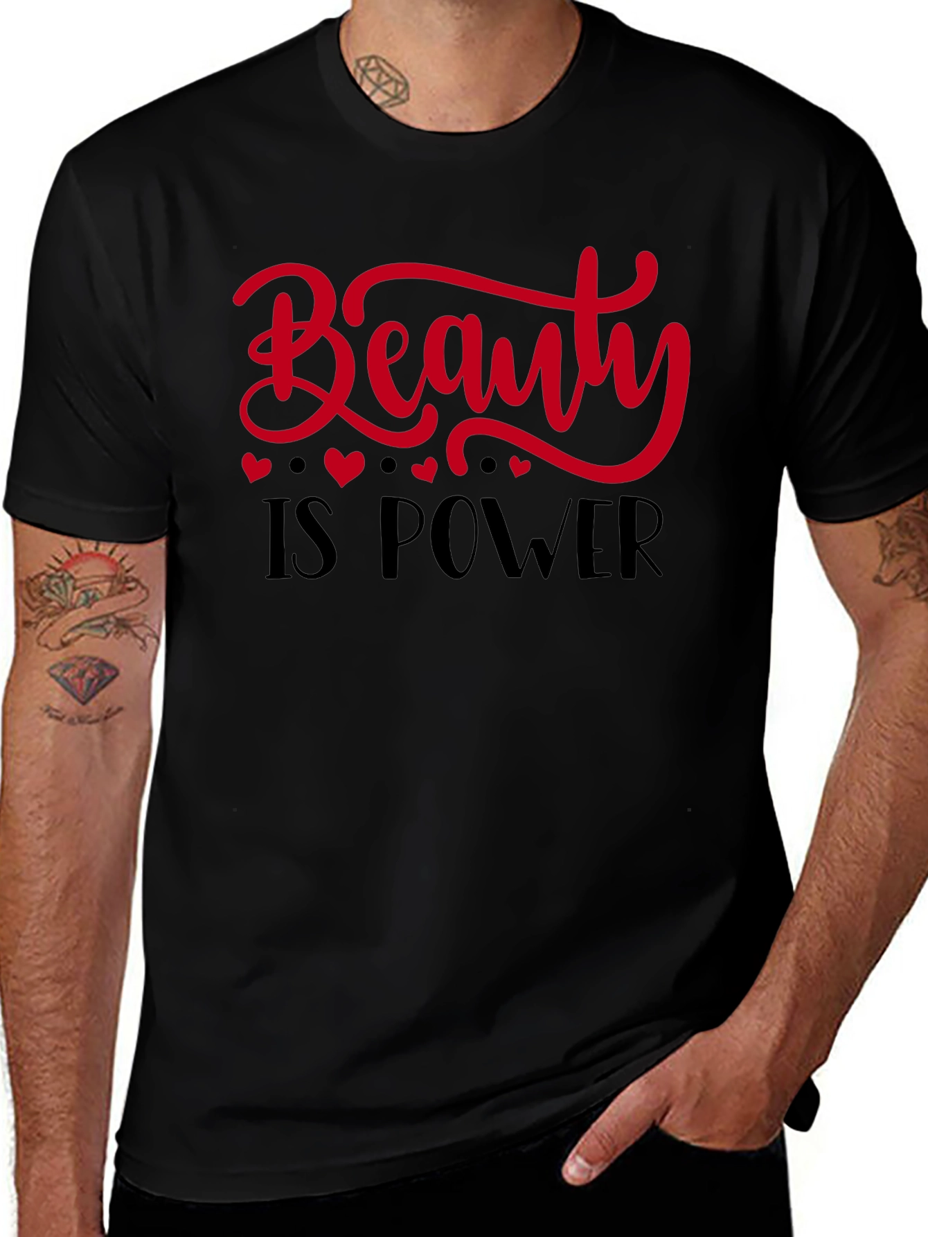 Beauty is Power Black Graphic Tee