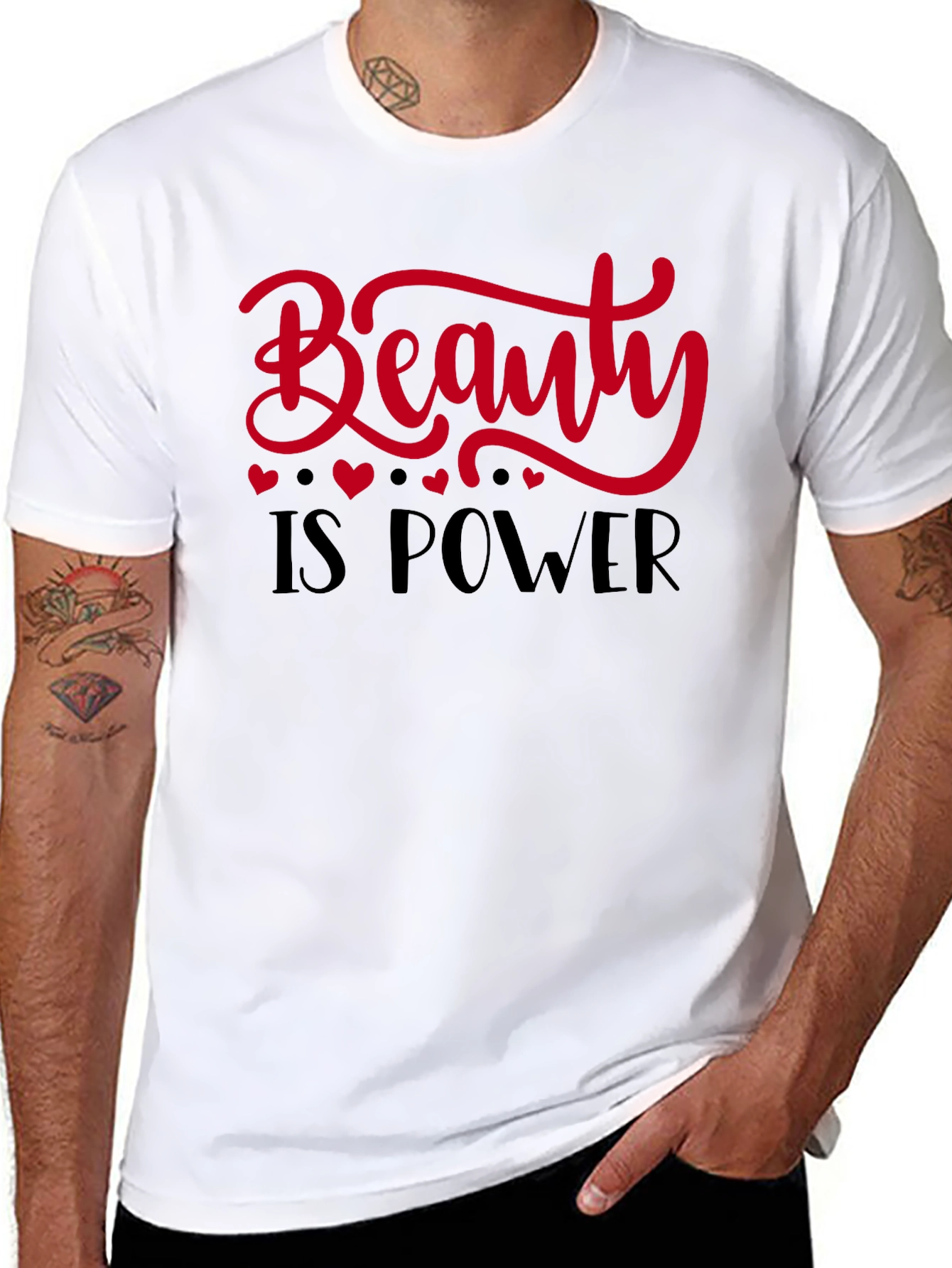 Beauty is Power Black Graphic Tee