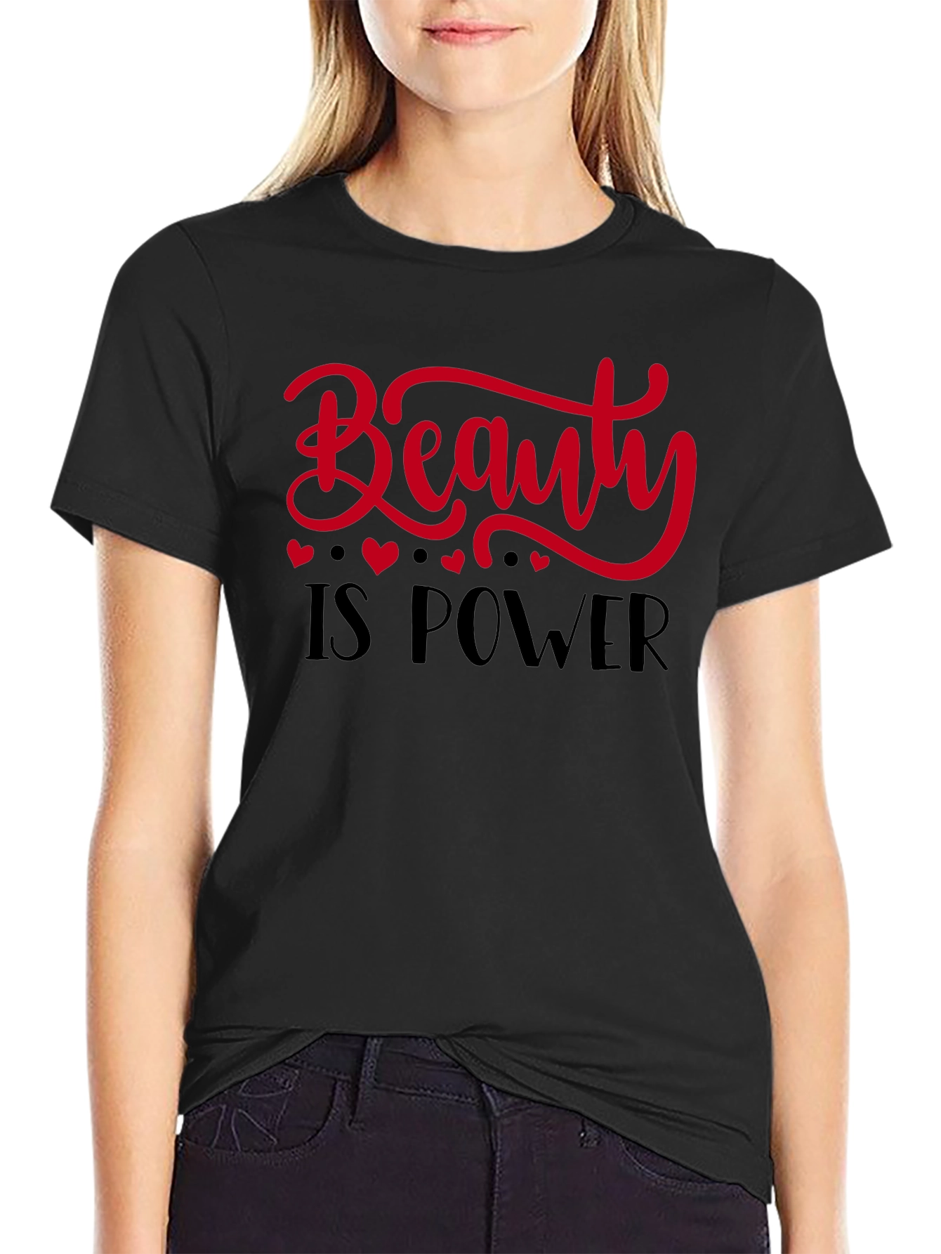 Beauty is Power Black Graphic Tee