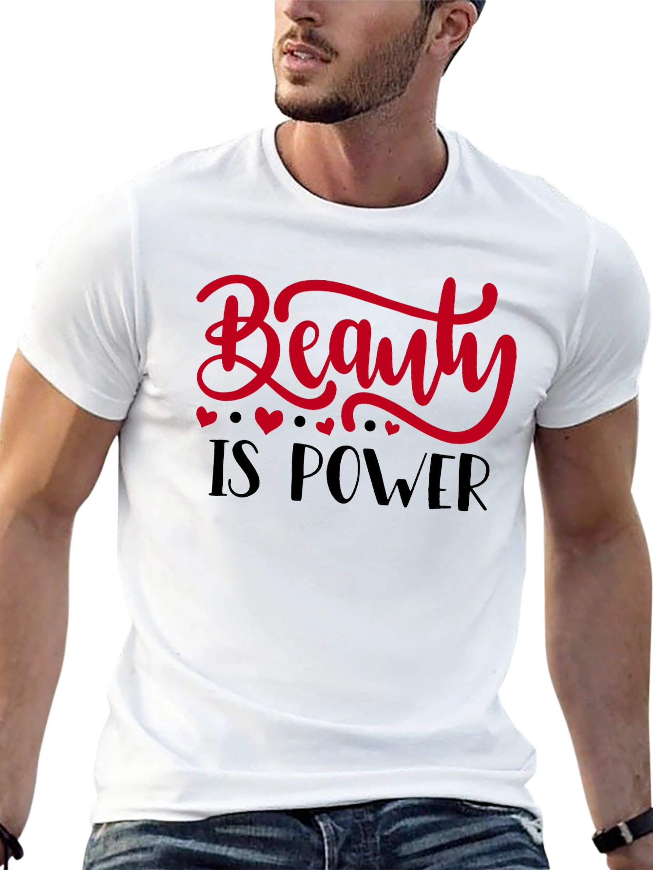 Beauty is Power Black Graphic Tee