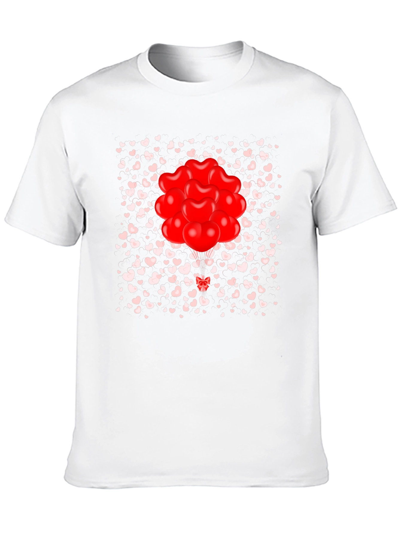 Heart Balloons Graphic Tee - Valentines Day Shirt