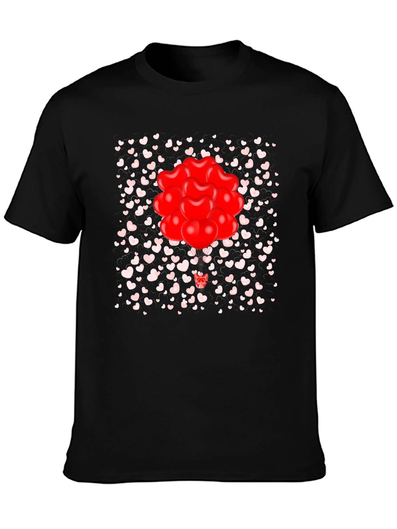 Heart Balloons Graphic Tee - Valentines Day Shirt