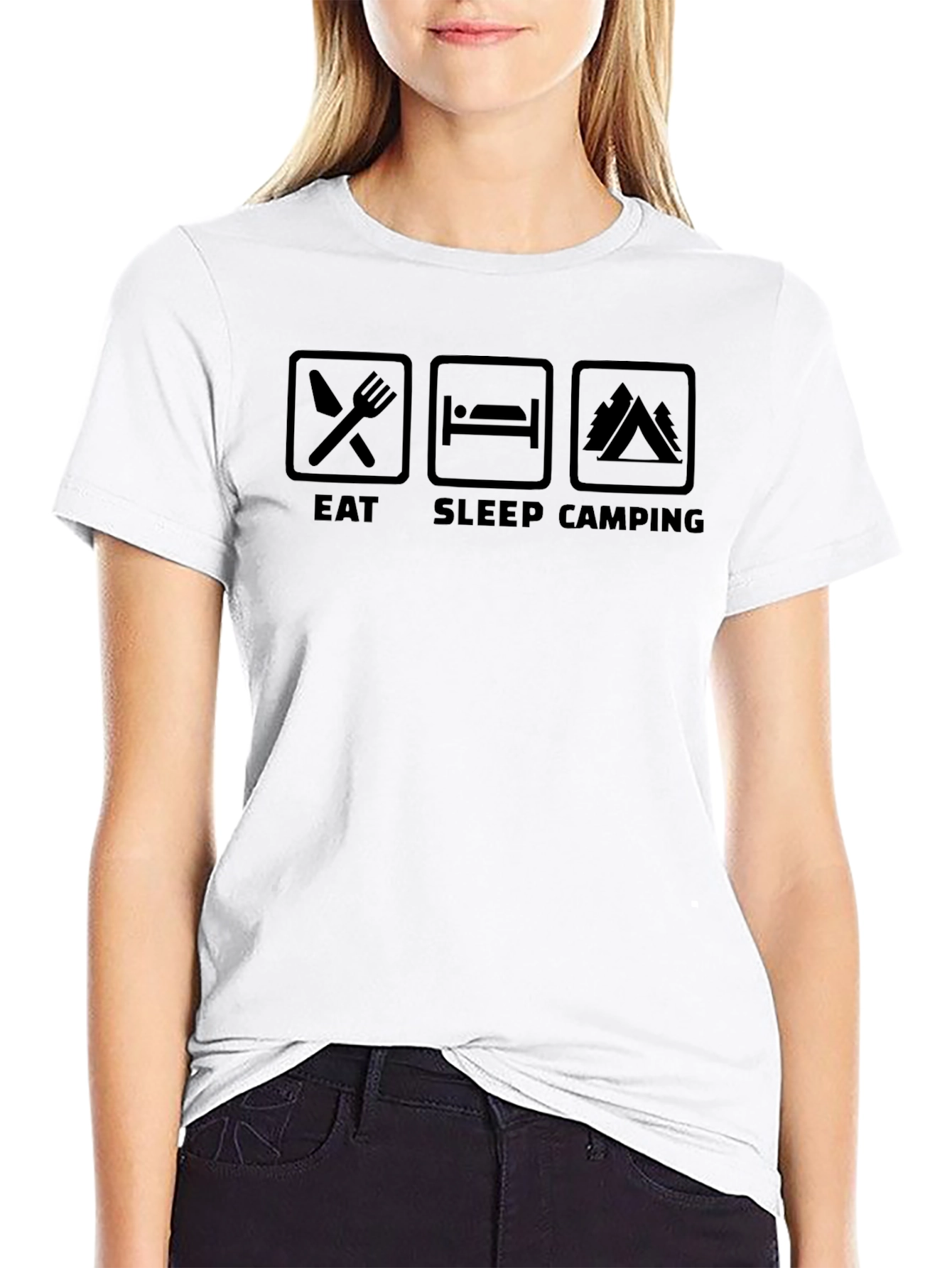 Eat Sleep Camping Graphic Tee