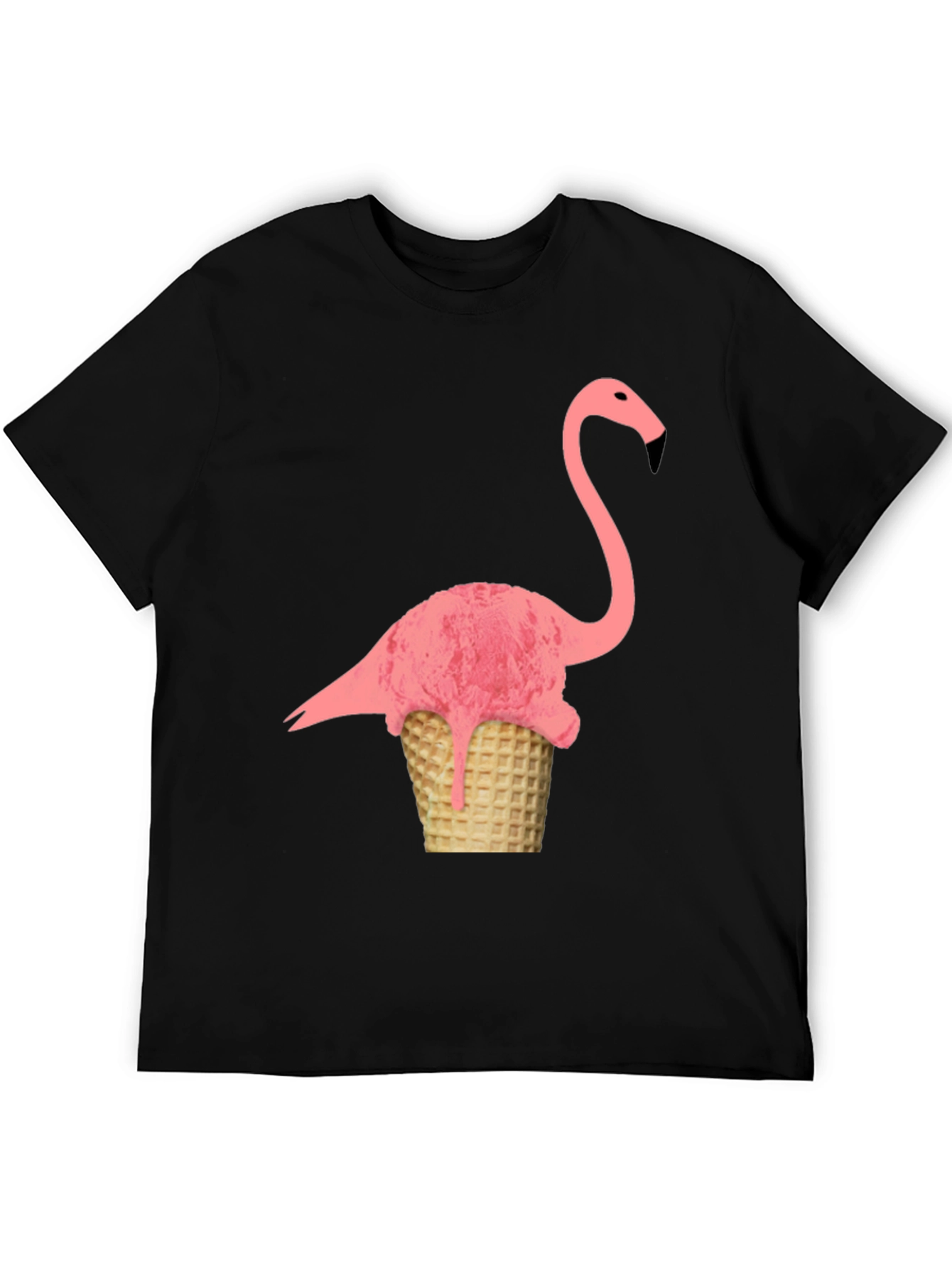 Flamingo Ice Cream Cone Graphic Tee