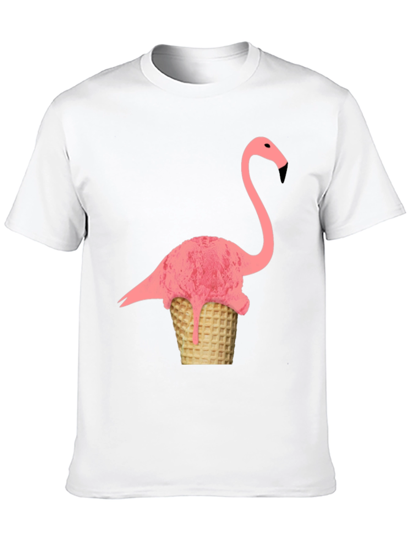 Flamingo Ice Cream Cone Graphic Tee