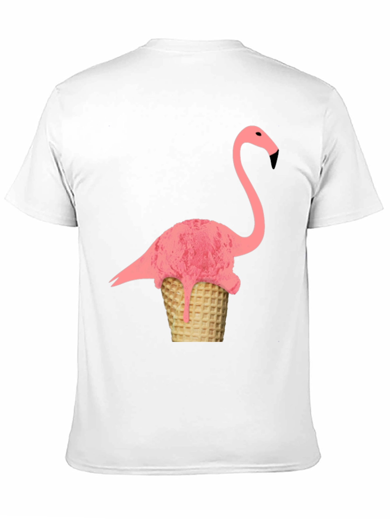 Flamingo Ice Cream Cone Graphic Tee