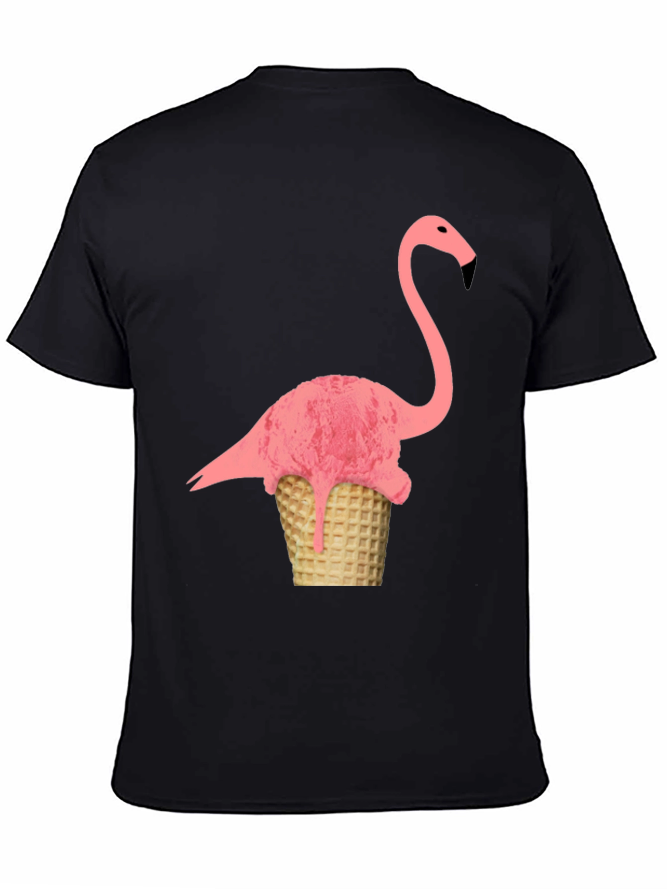 Flamingo Ice Cream Cone Graphic Tee
