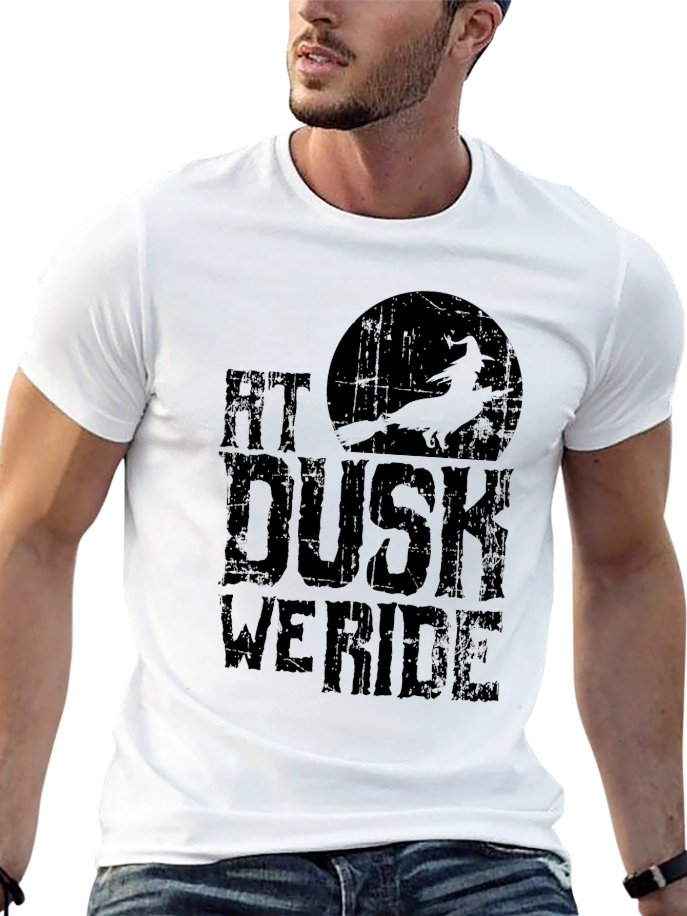 At Dusk We Ride T-Shirt - Witch Halloween Tee