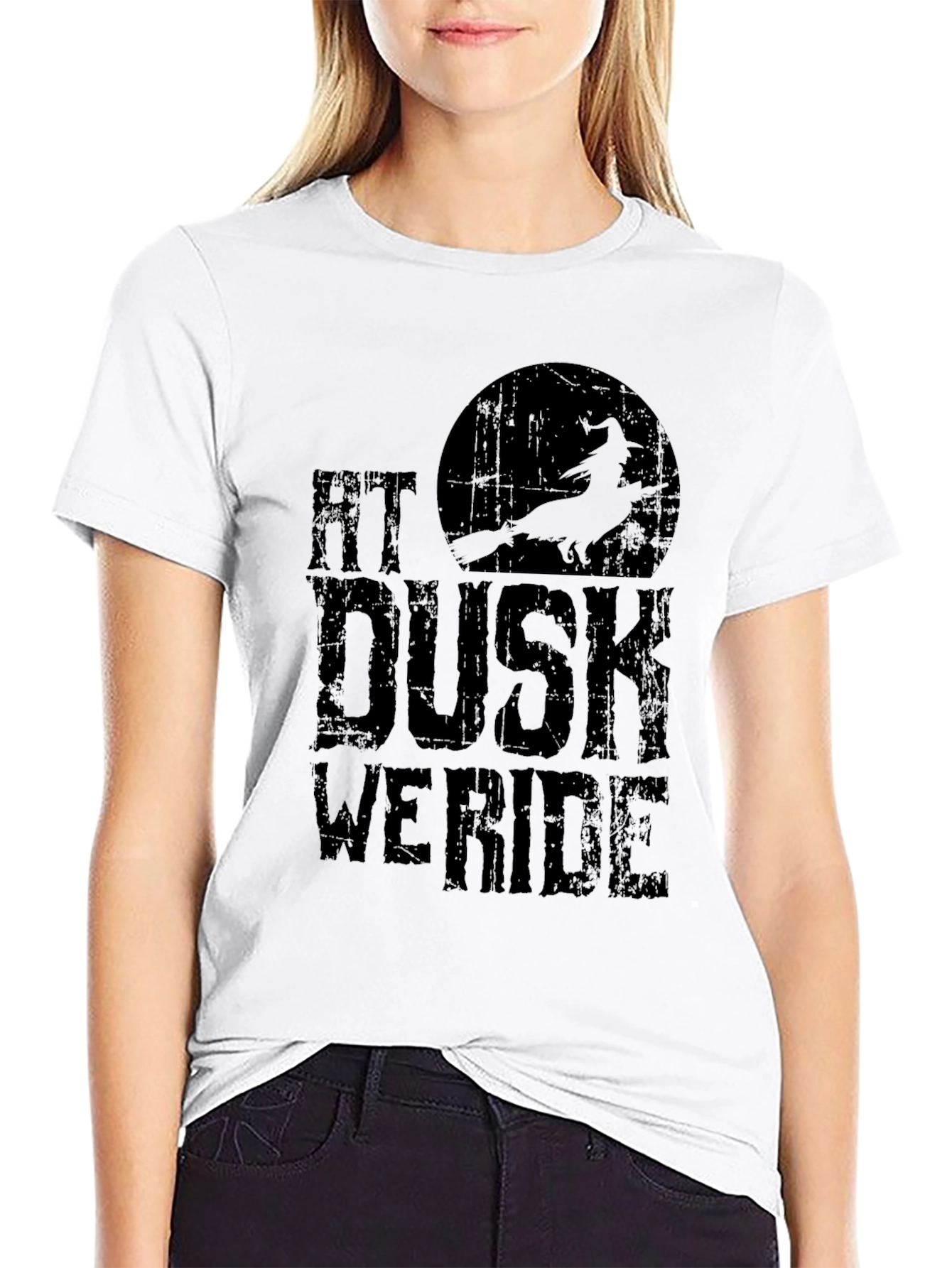 At Dusk We Ride T-Shirt - Witch Halloween Tee