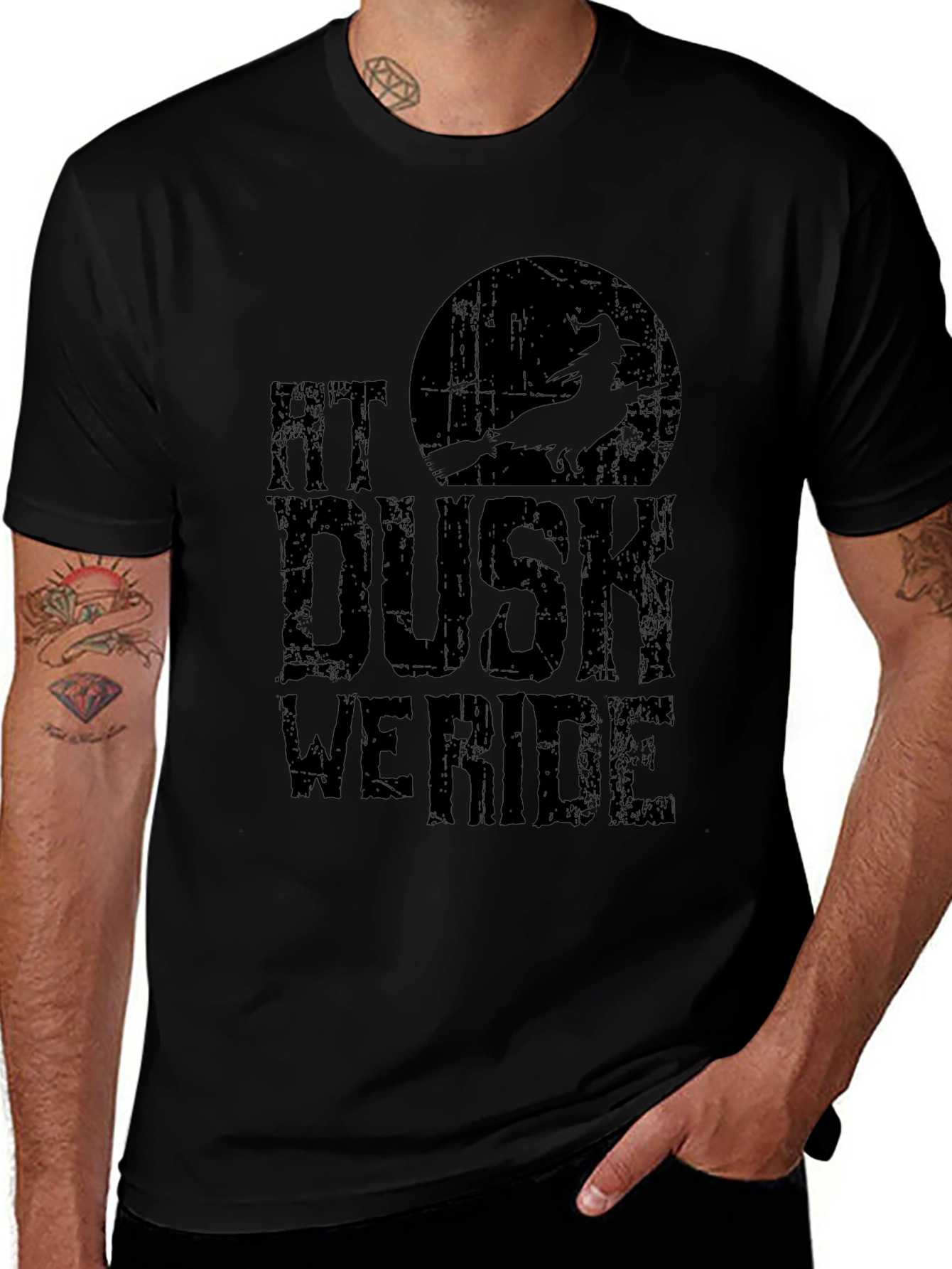 At Dusk We Ride T-Shirt - Witch Halloween Tee