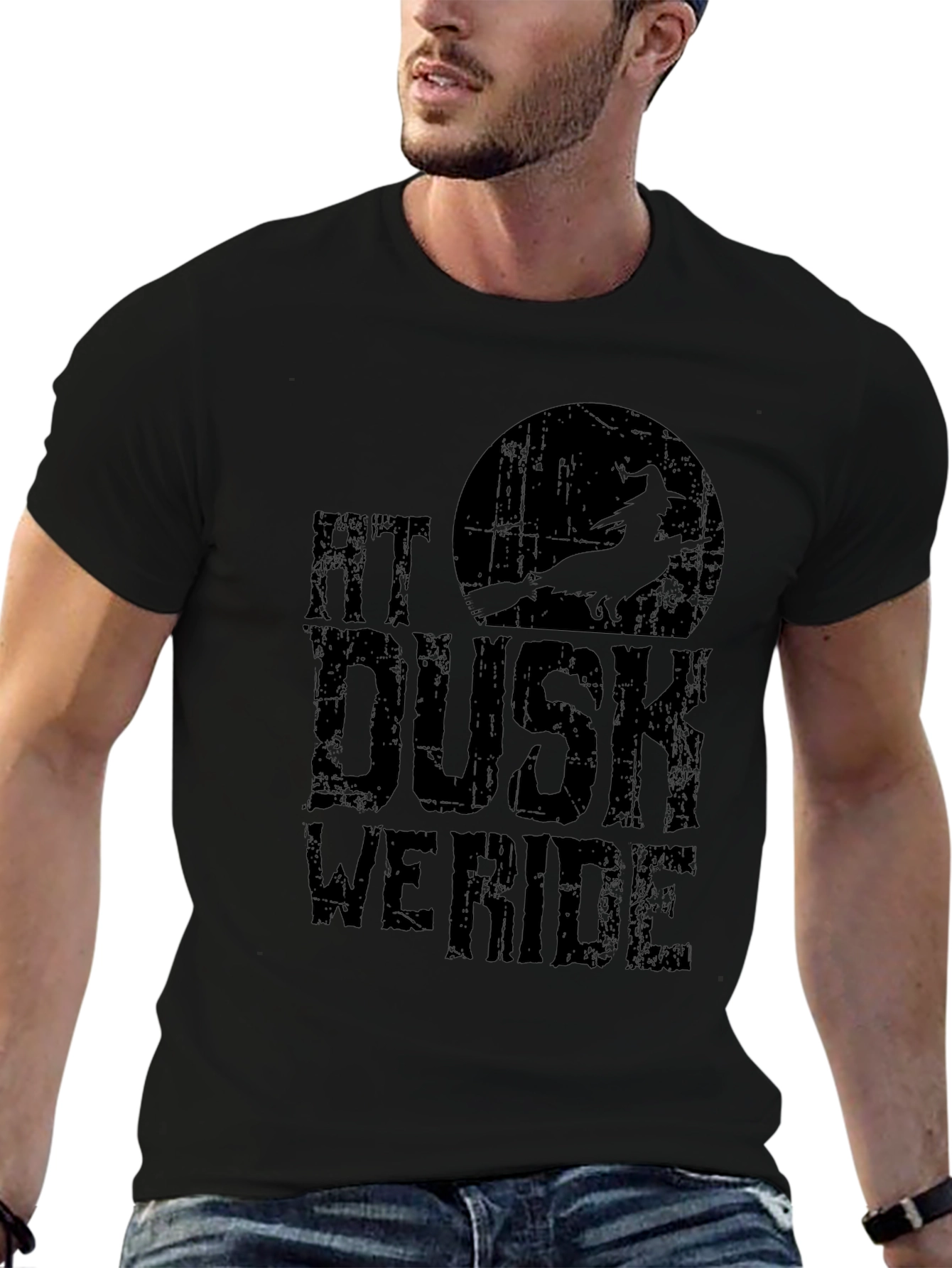 At Dusk We Ride T-Shirt - Witch Halloween Tee
