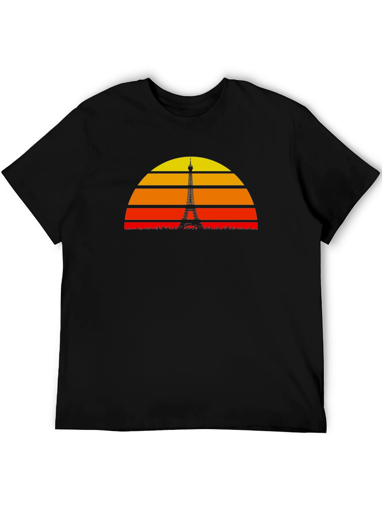 Paris Sunset Silhouette Graphic T-Shirt