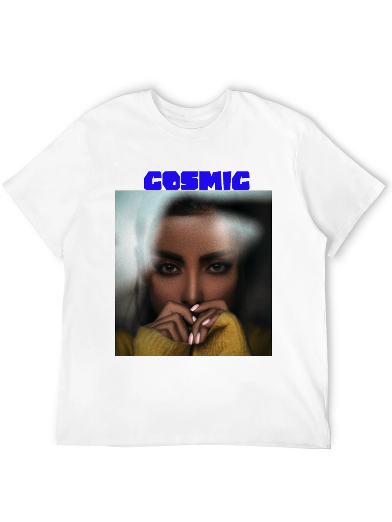 Cosmic Graphic Print Black T-Shirt