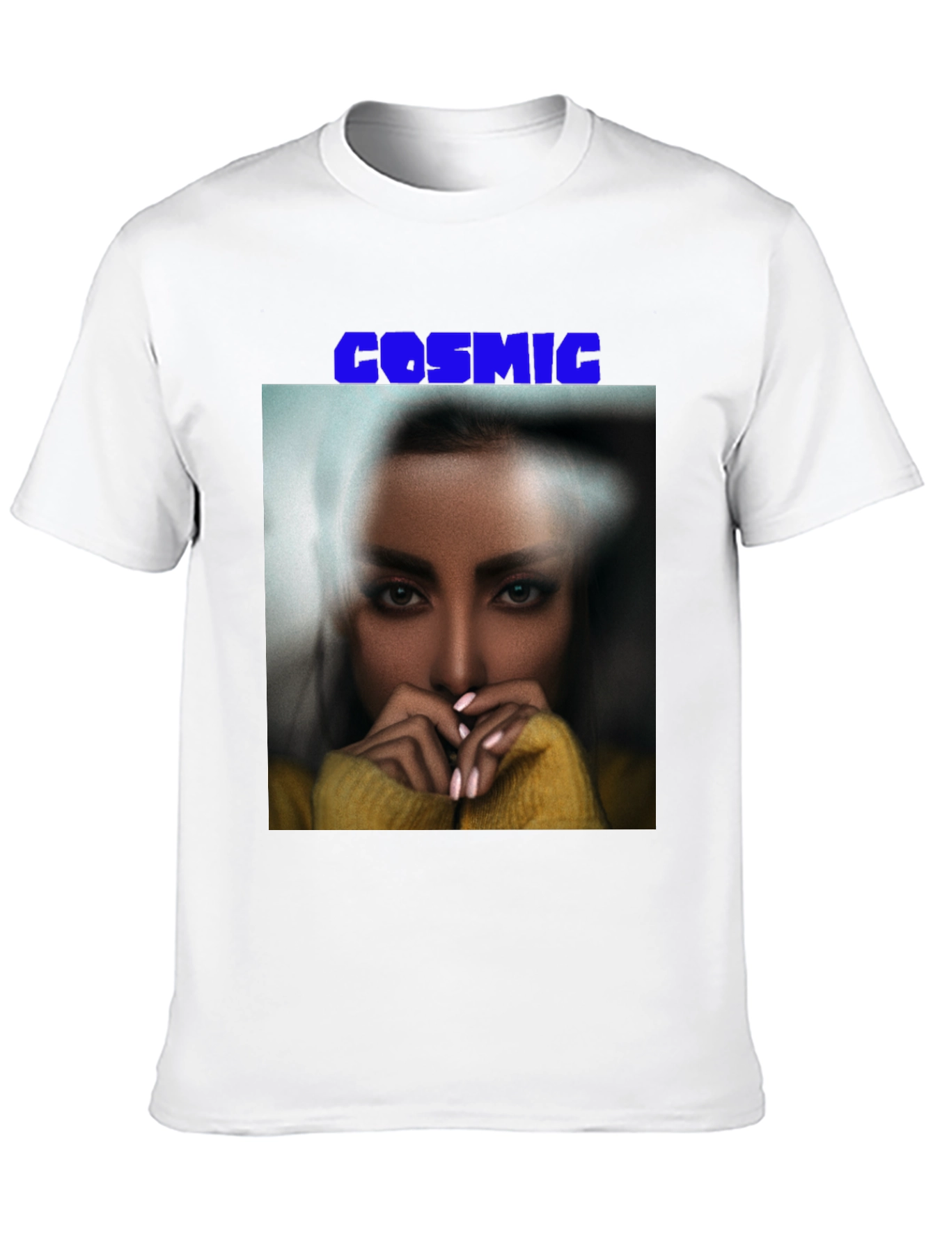 Cosmic Graphic Print Black T-Shirt