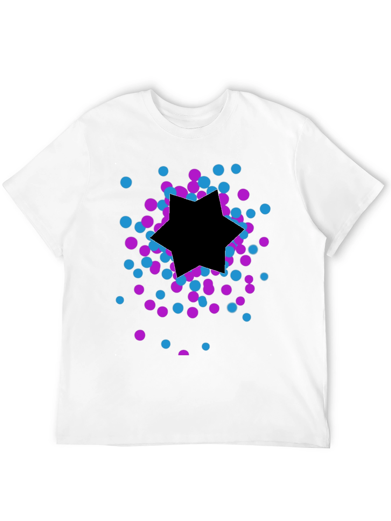 Modern Graphic Tee - Star Confetti Design