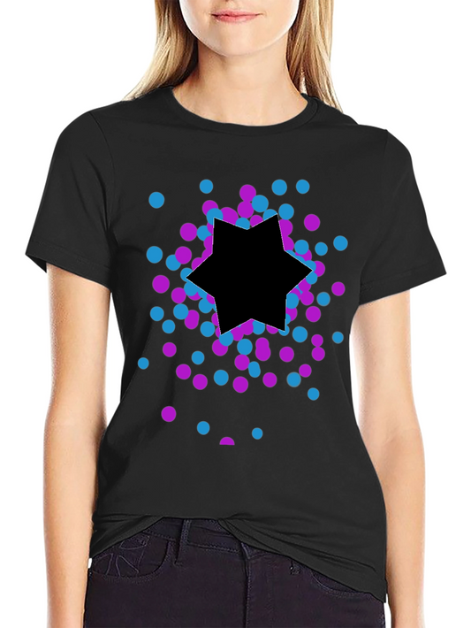 Modern Graphic Tee - Star Confetti Design