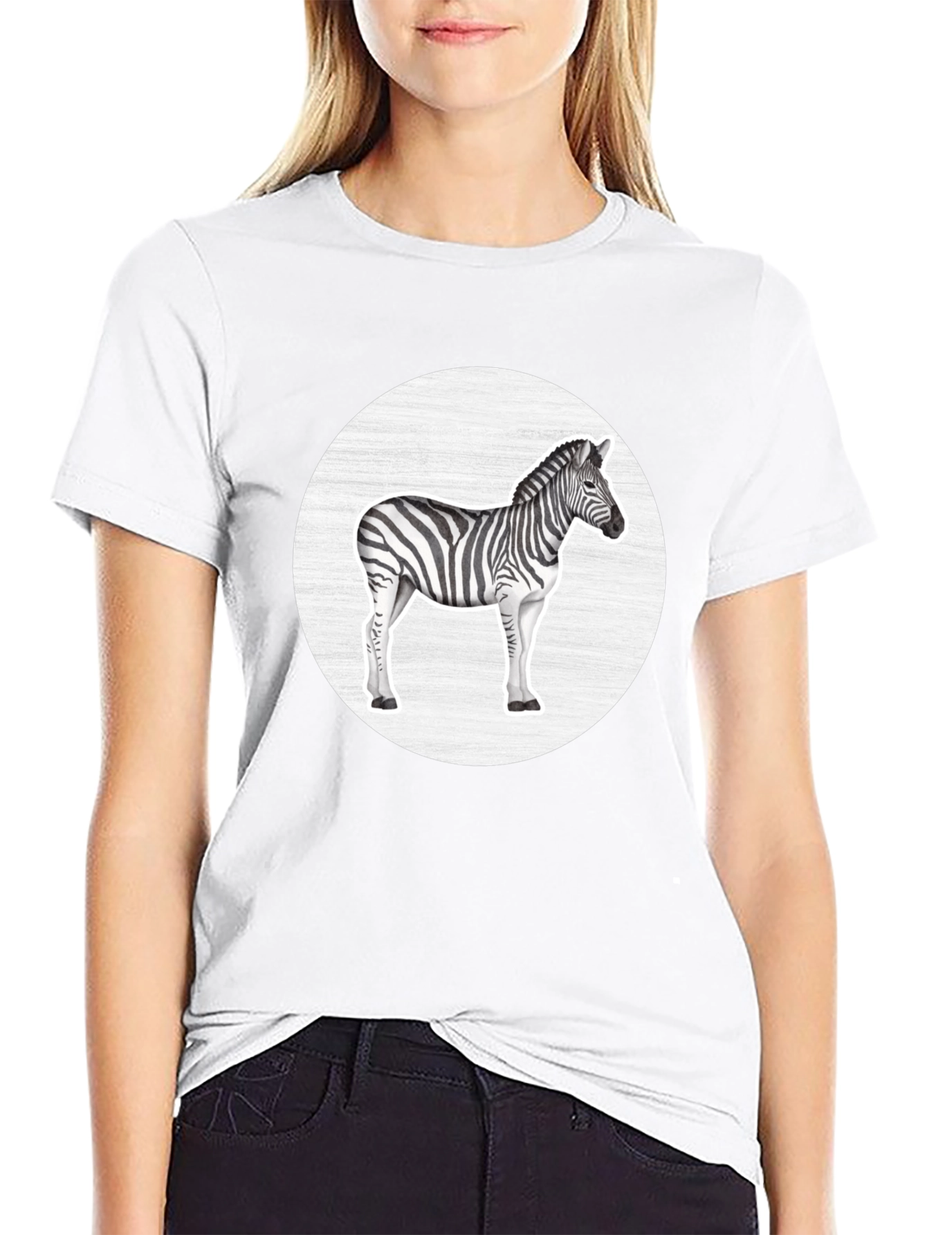 Zebra Graphic Tee - Black Casual T-Shirt