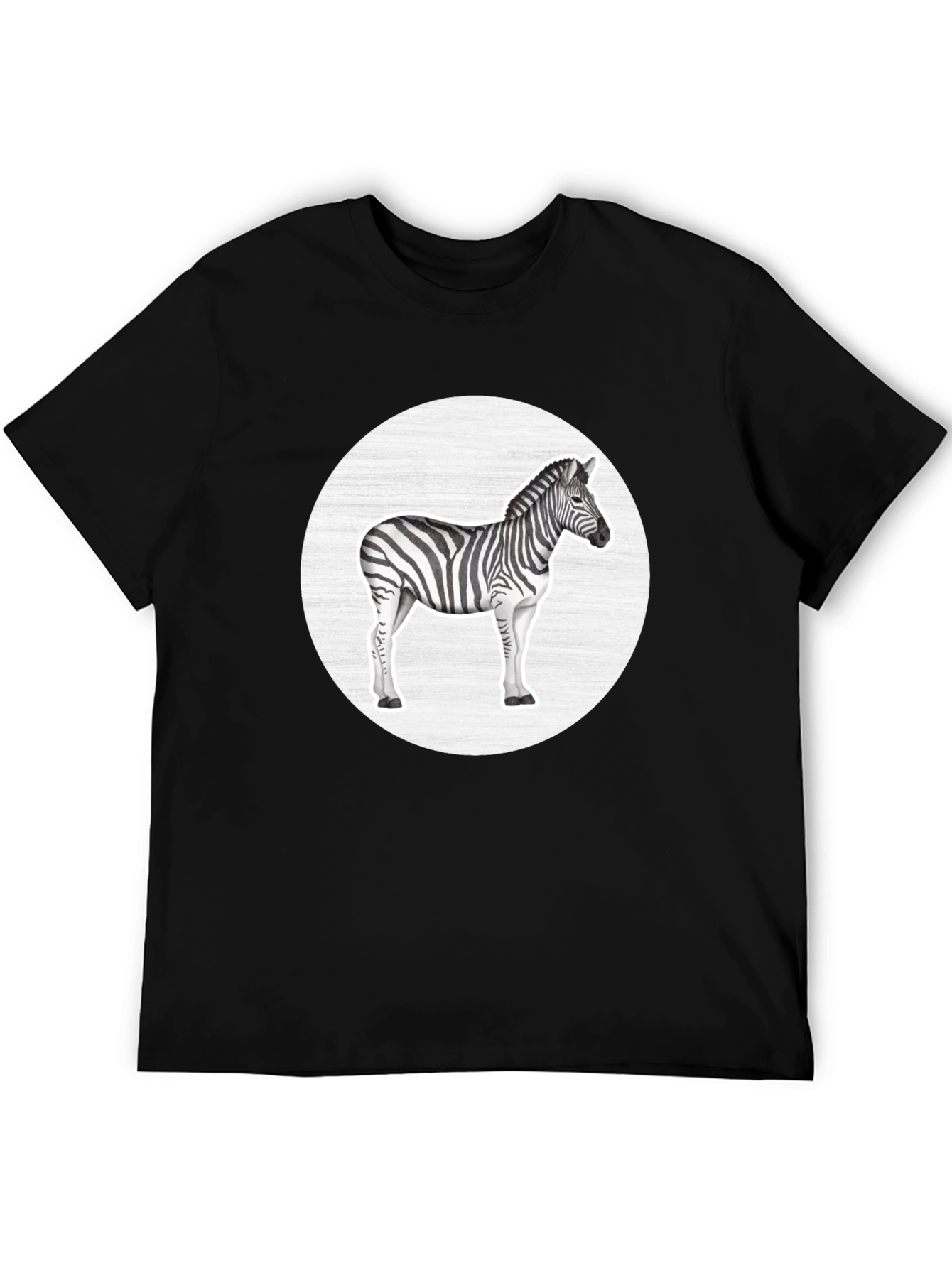 Zebra Graphic Tee - Black Casual T-Shirt