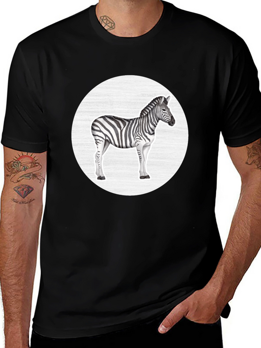 Zebra Graphic Tee - Black Casual T-Shirt