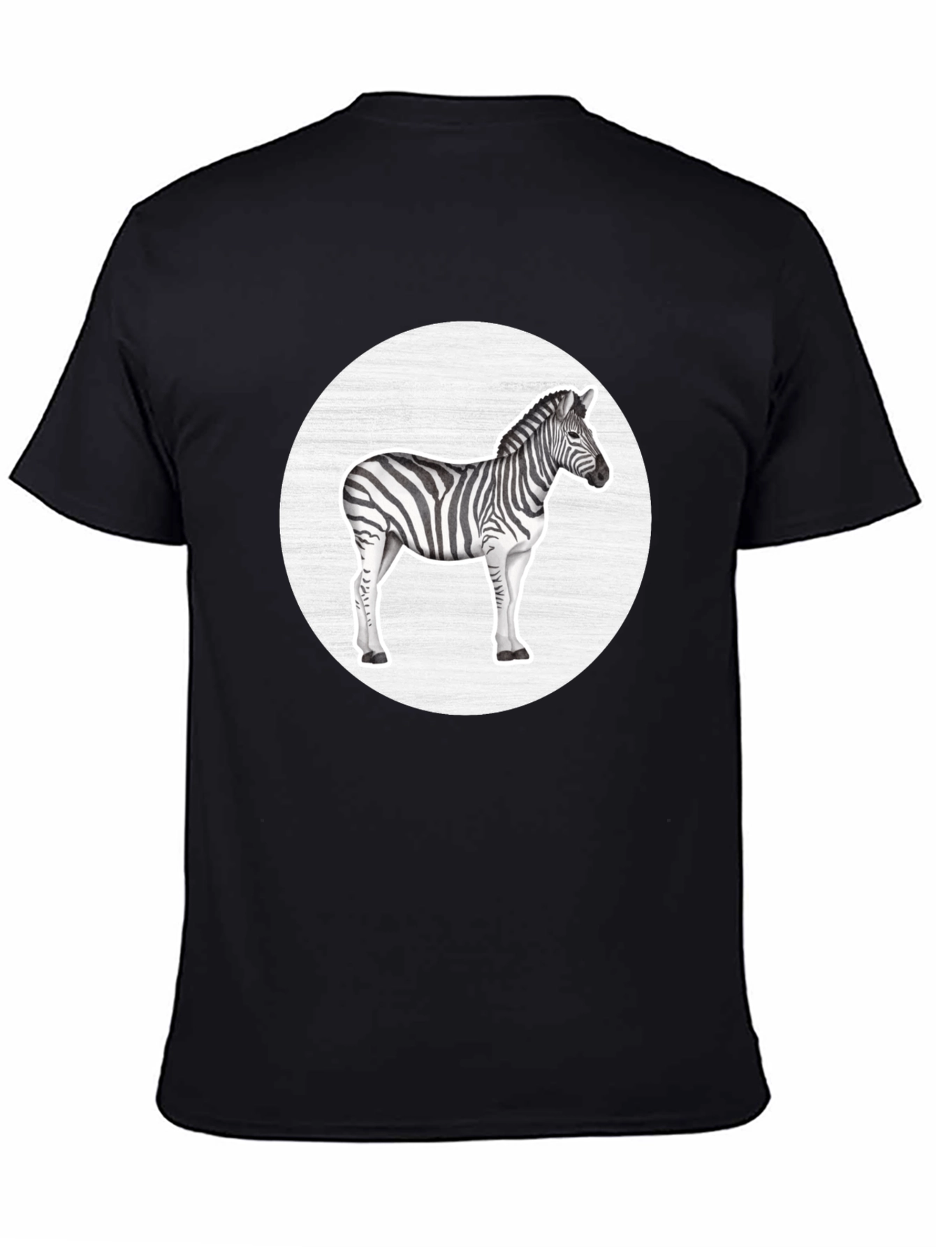 Zebra Graphic Tee - Black Casual T-Shirt