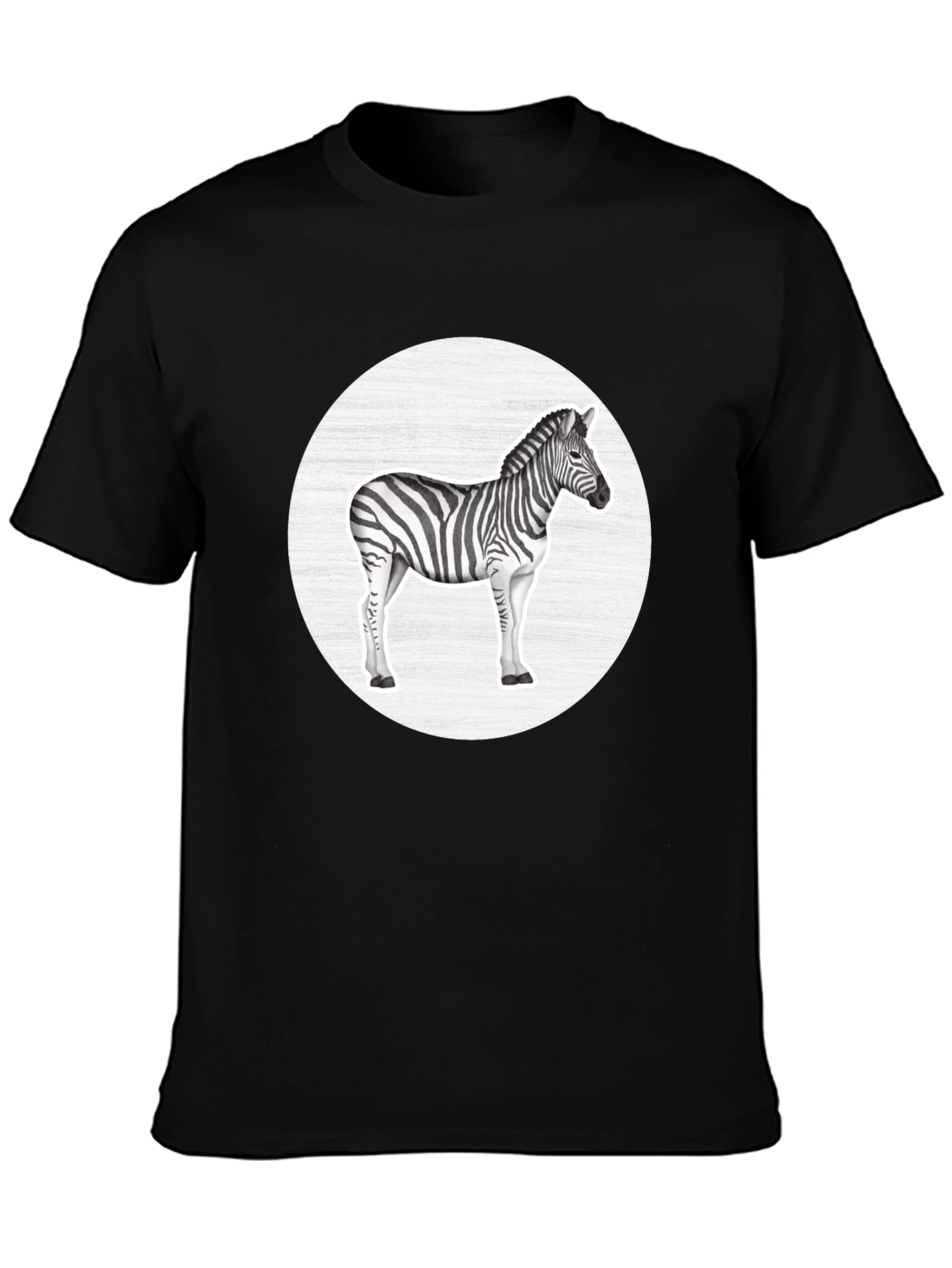 Zebra Graphic Tee - Black Casual T-Shirt