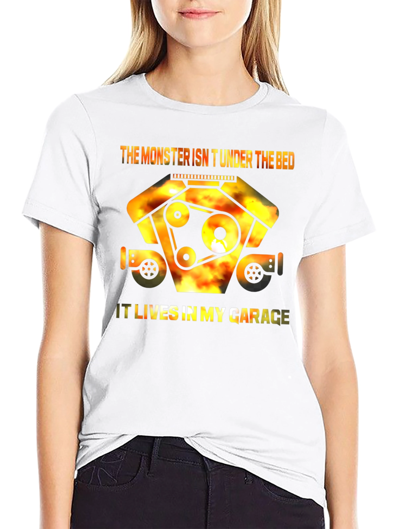 Monster in Garage T-Shirt - Auto Enthusiast Tee