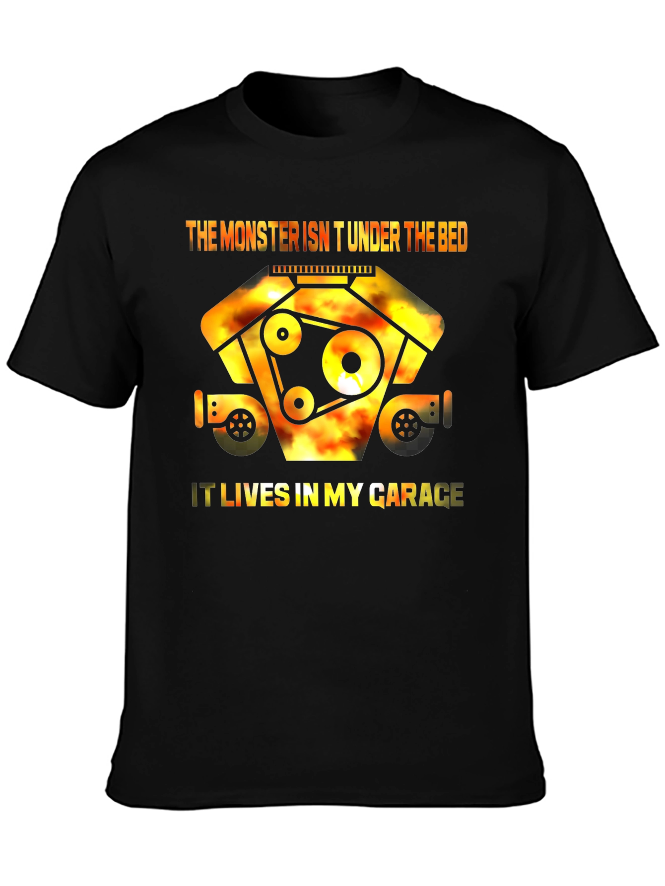 Monster in Garage T-Shirt - Auto Enthusiast Tee