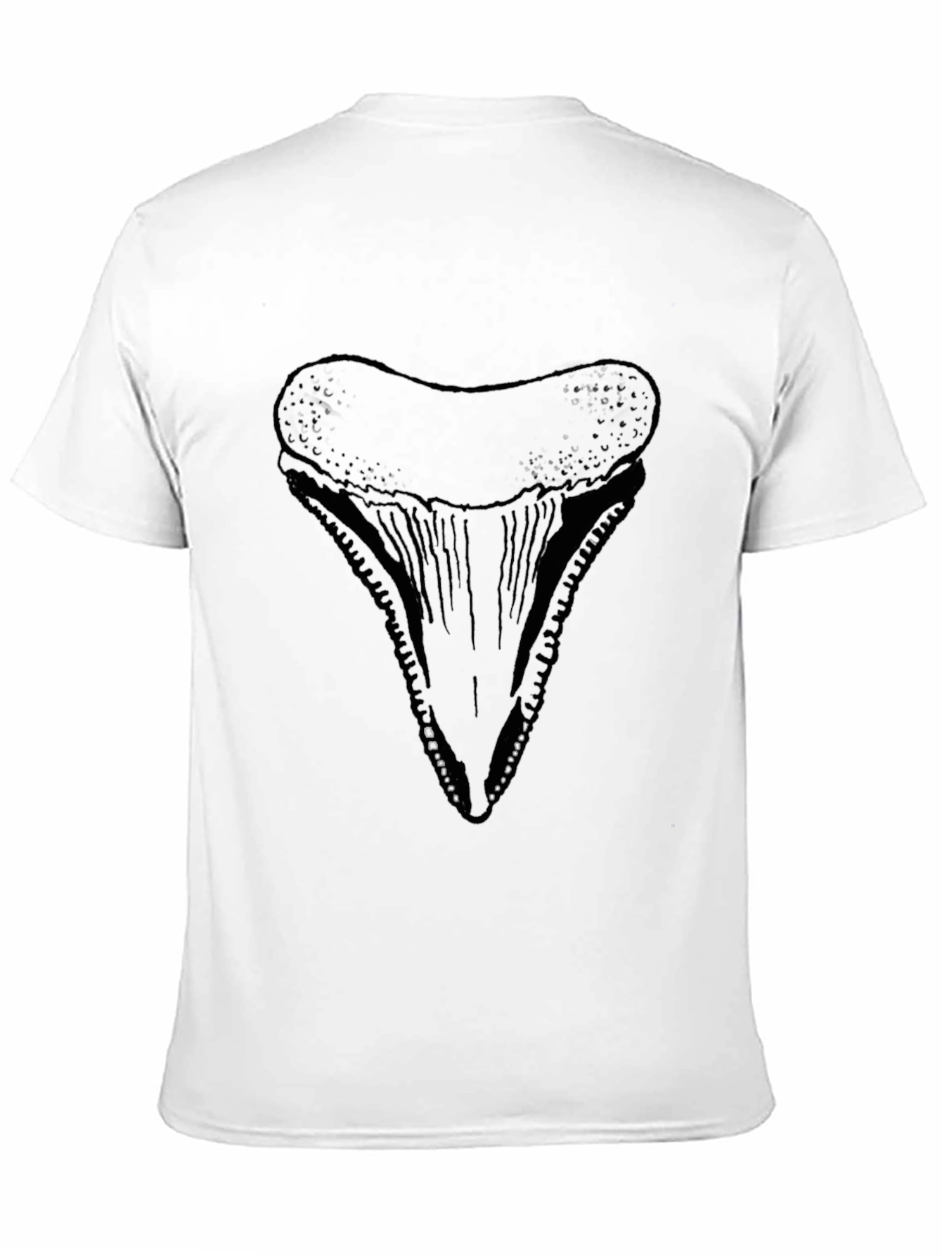 Shark Tooth Graphic Tee - Cool Black Cotton T-Shirt