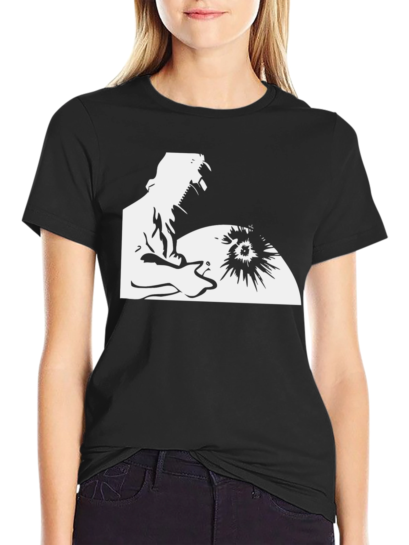 Welder Graphic Black T-Shirt
