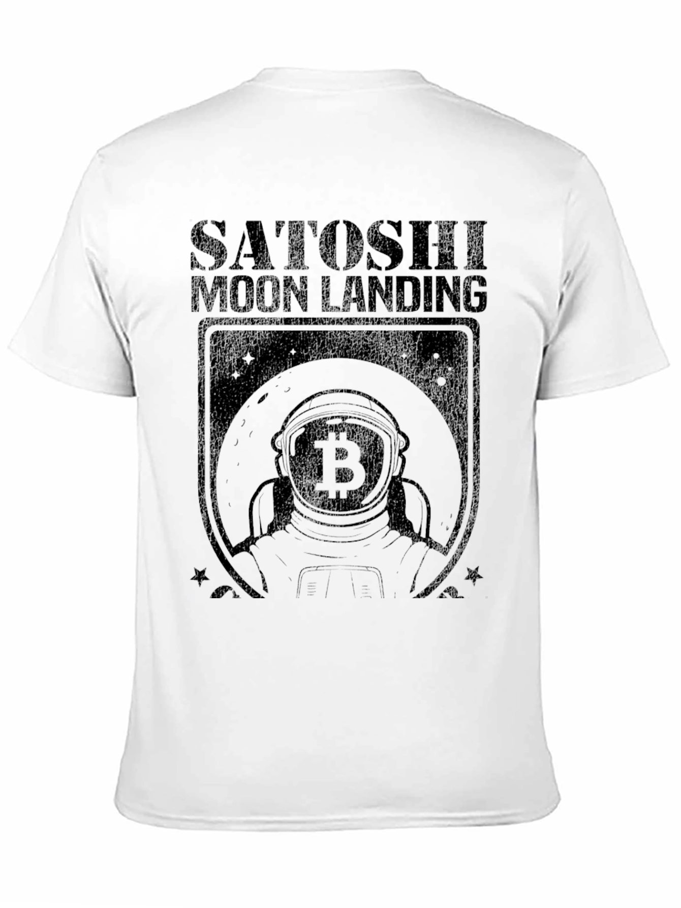 Satoshi Moon Landing Bitcoin Graphic Tee