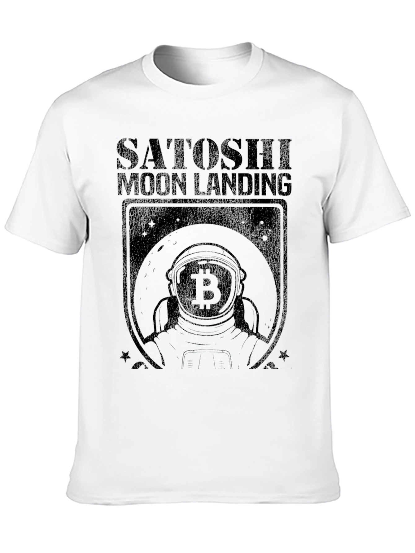 Satoshi Moon Landing Bitcoin Graphic Tee