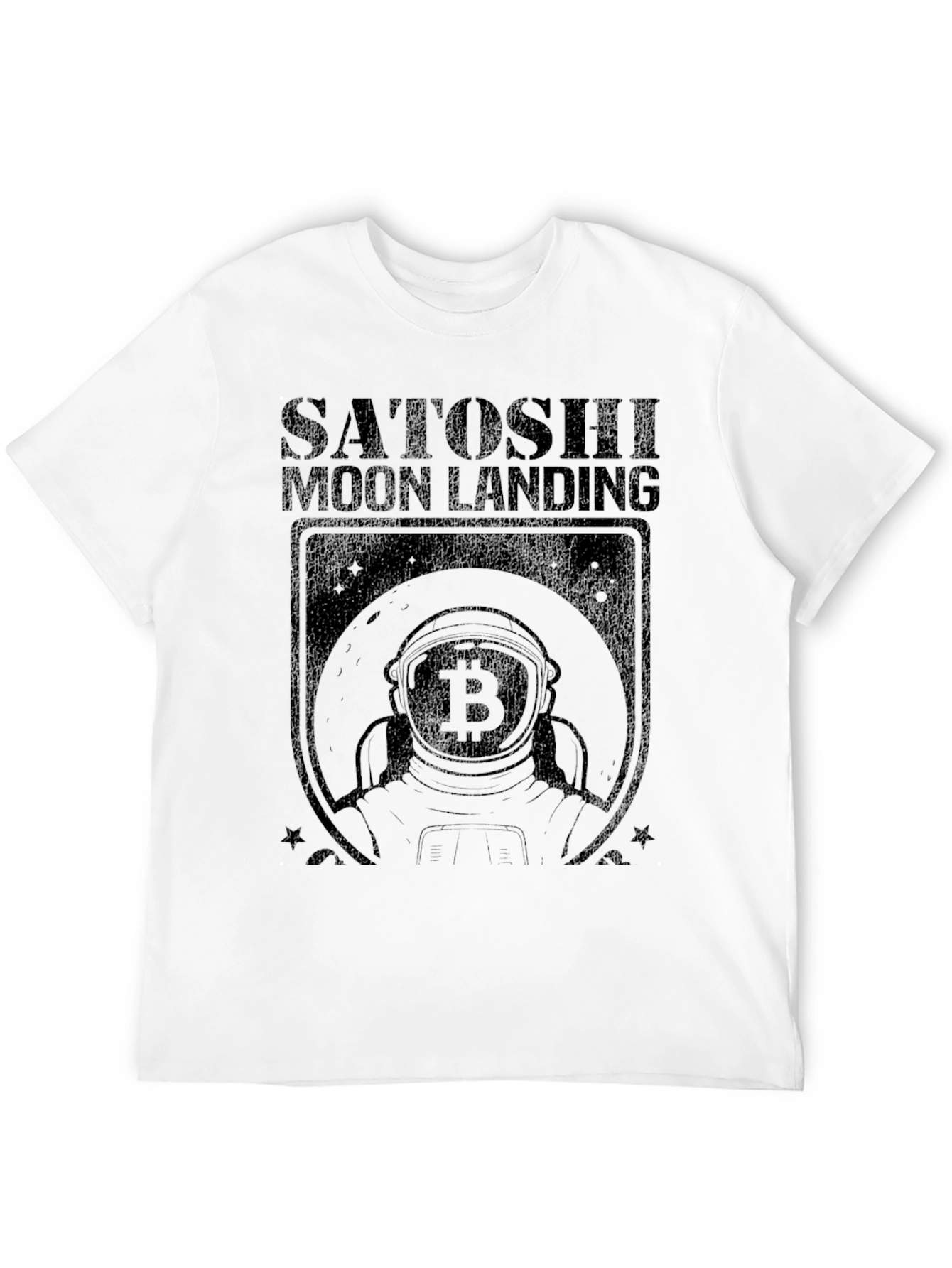 Satoshi Moon Landing Bitcoin Graphic Tee
