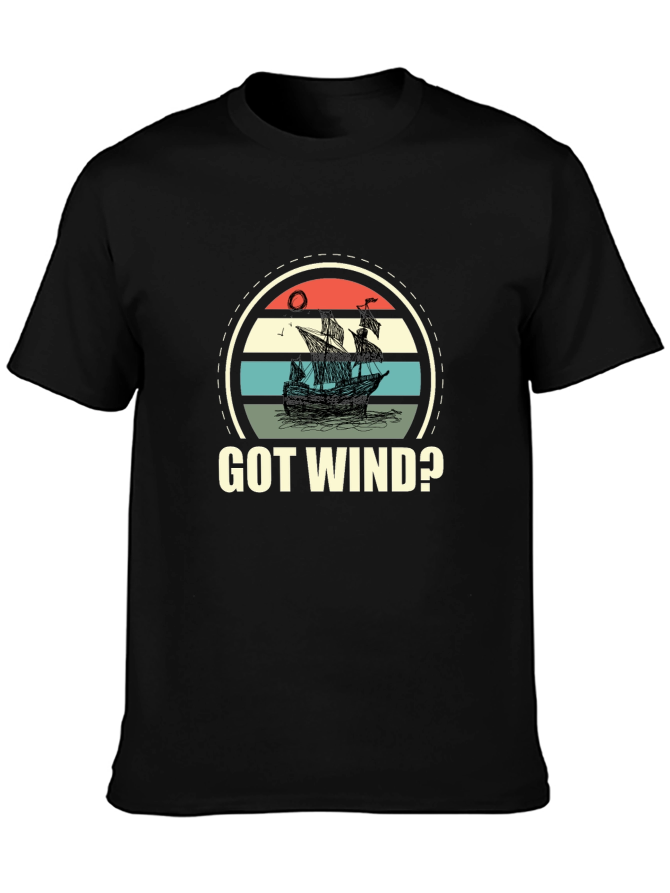Got Wind? Ship Graphic Tee - Black