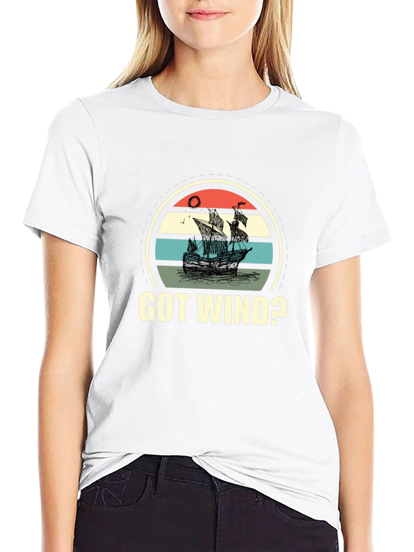 Got Wind? Ship Graphic Tee - Black