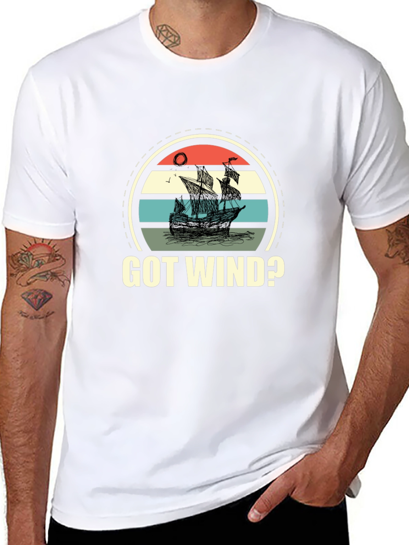 Got Wind? Ship Graphic Tee - Black