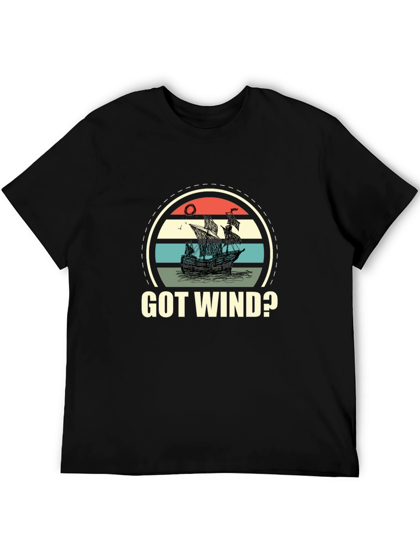 Got Wind? Ship Graphic Tee - Black