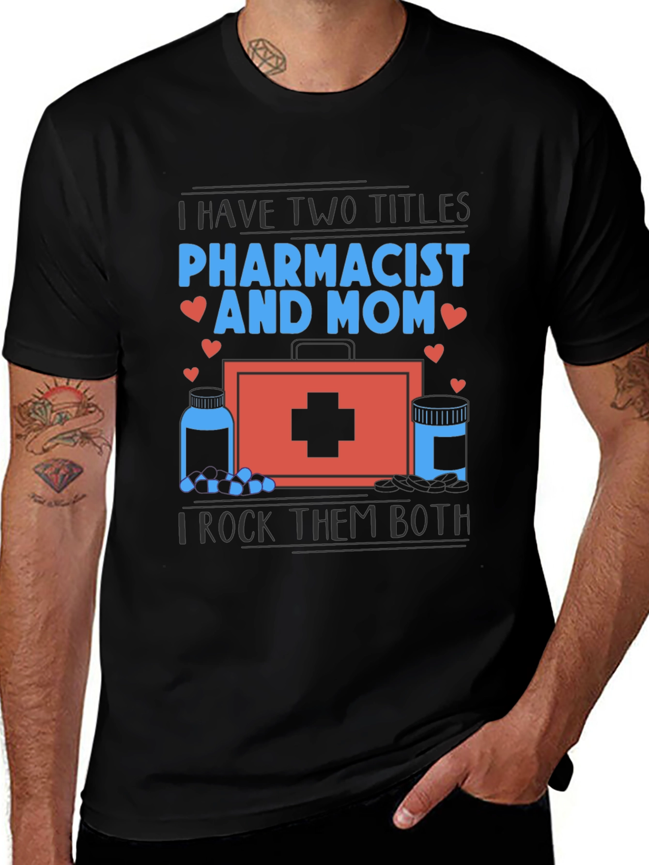 Pharmacist Mom T-Shirt - I Rock Them Both