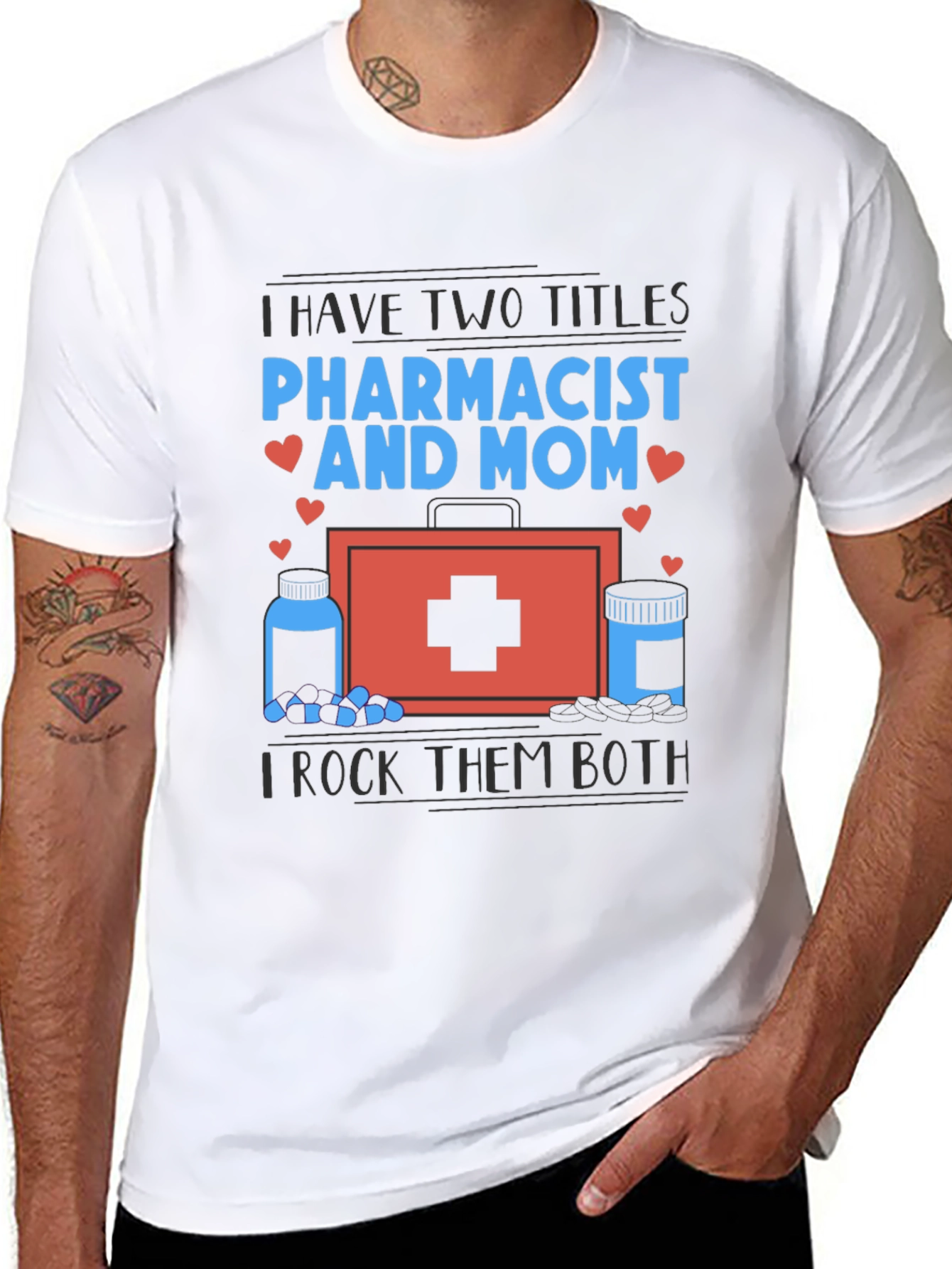 Pharmacist Mom T-Shirt - I Rock Them Both