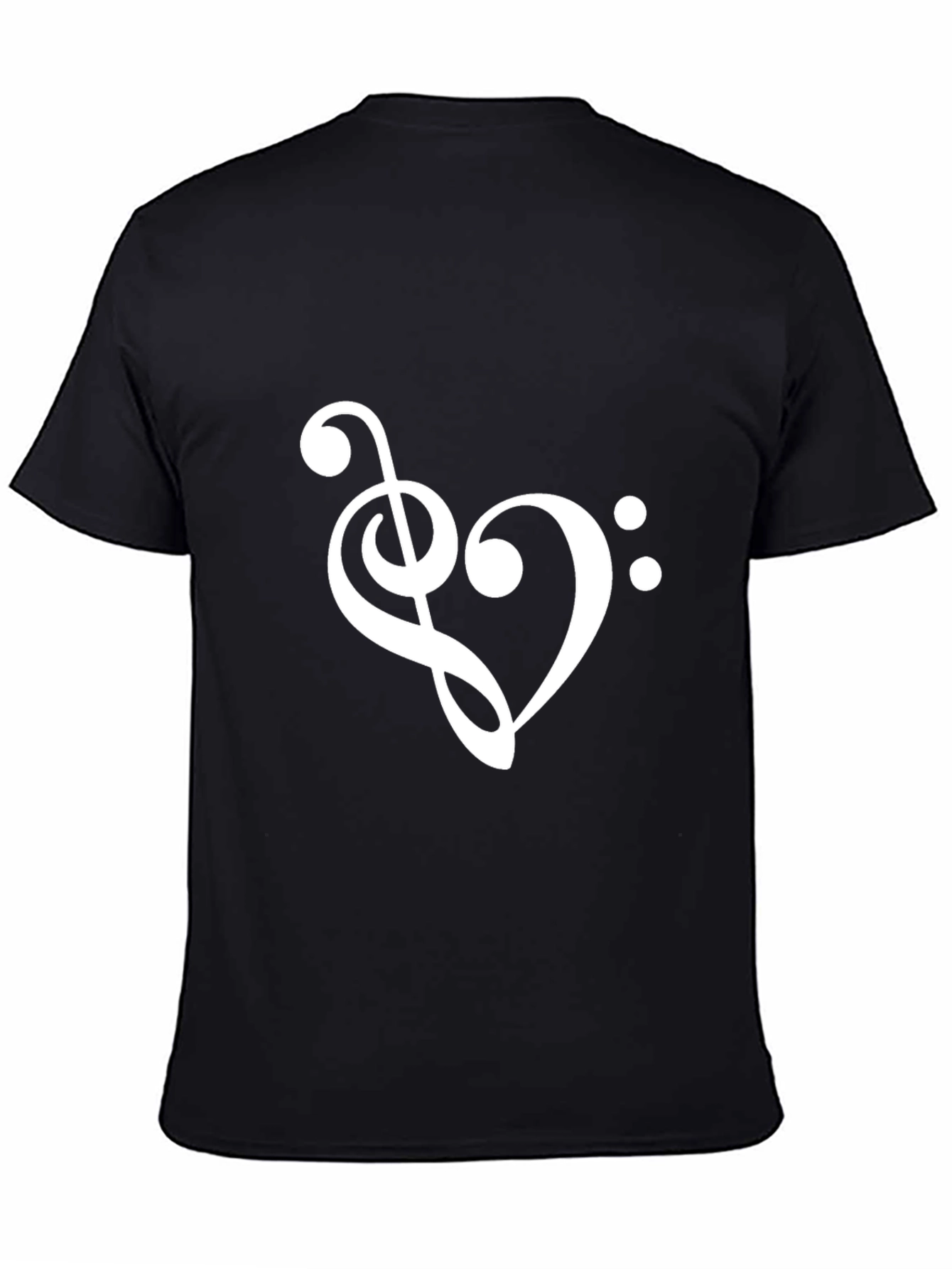 Music Heartbeat T-Shirt - Stylish Treble Clef Design
