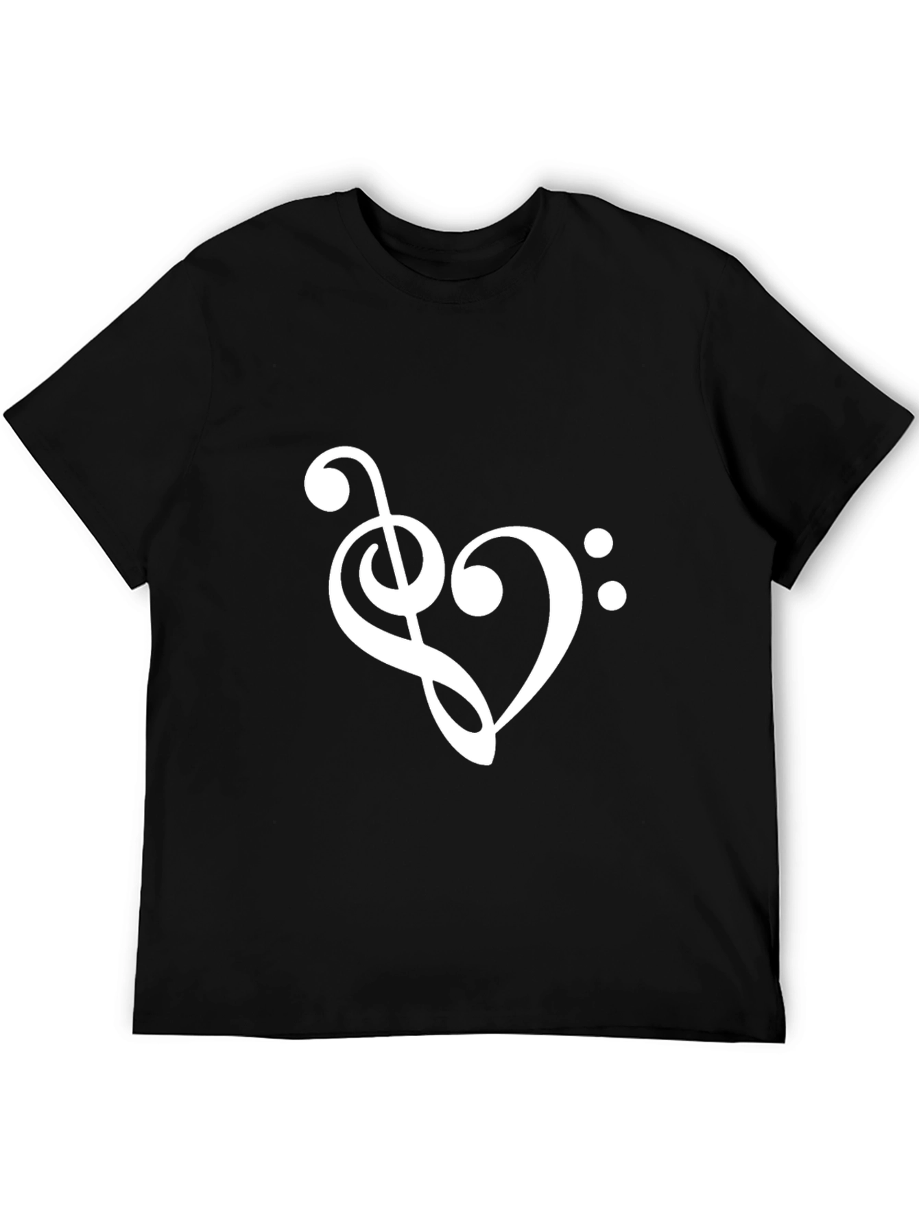 Music Heartbeat T-Shirt - Stylish Treble Clef Design