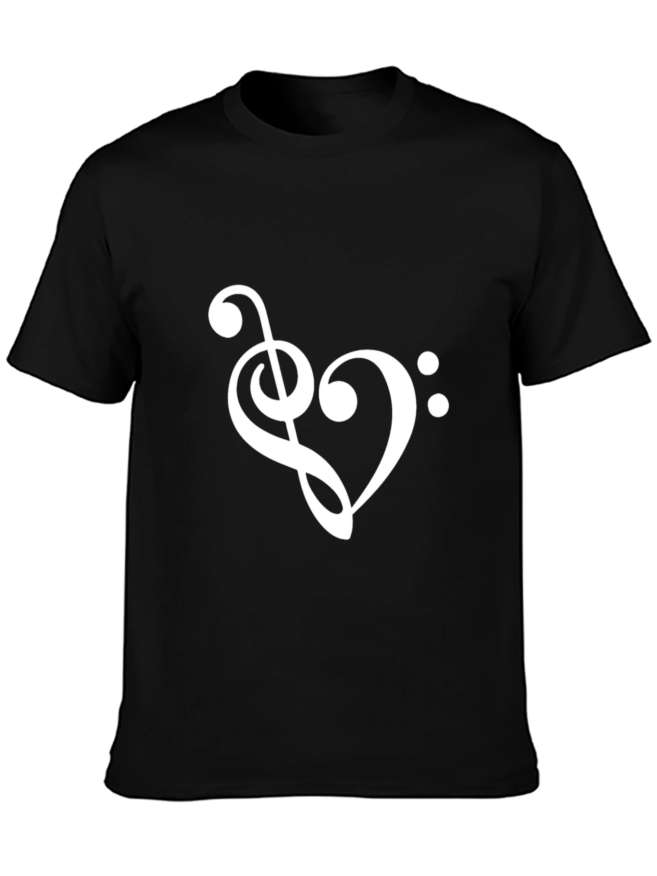 Music Heartbeat T-Shirt - Stylish Treble Clef Design
