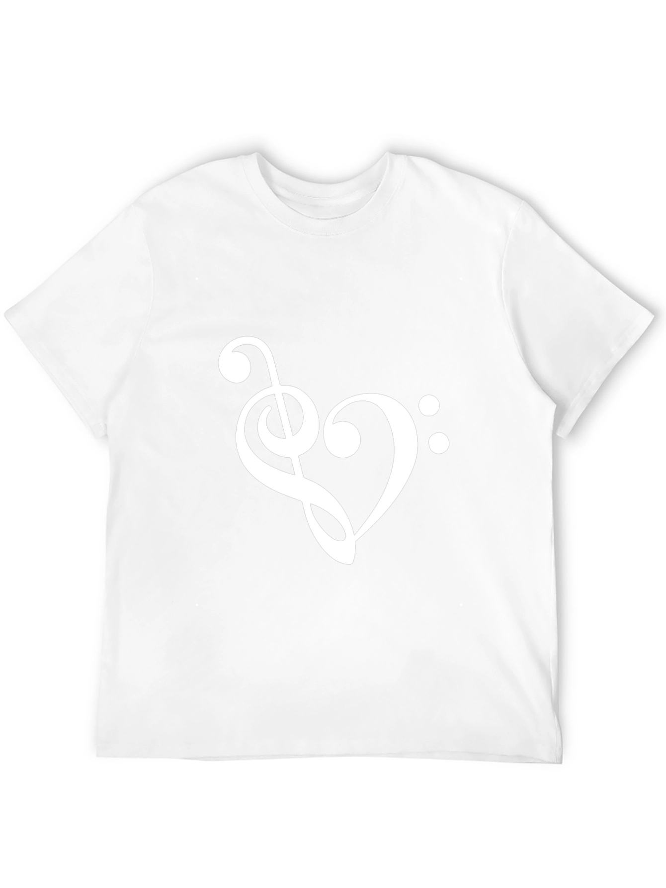 Music Heartbeat T-Shirt - Stylish Treble Clef Design