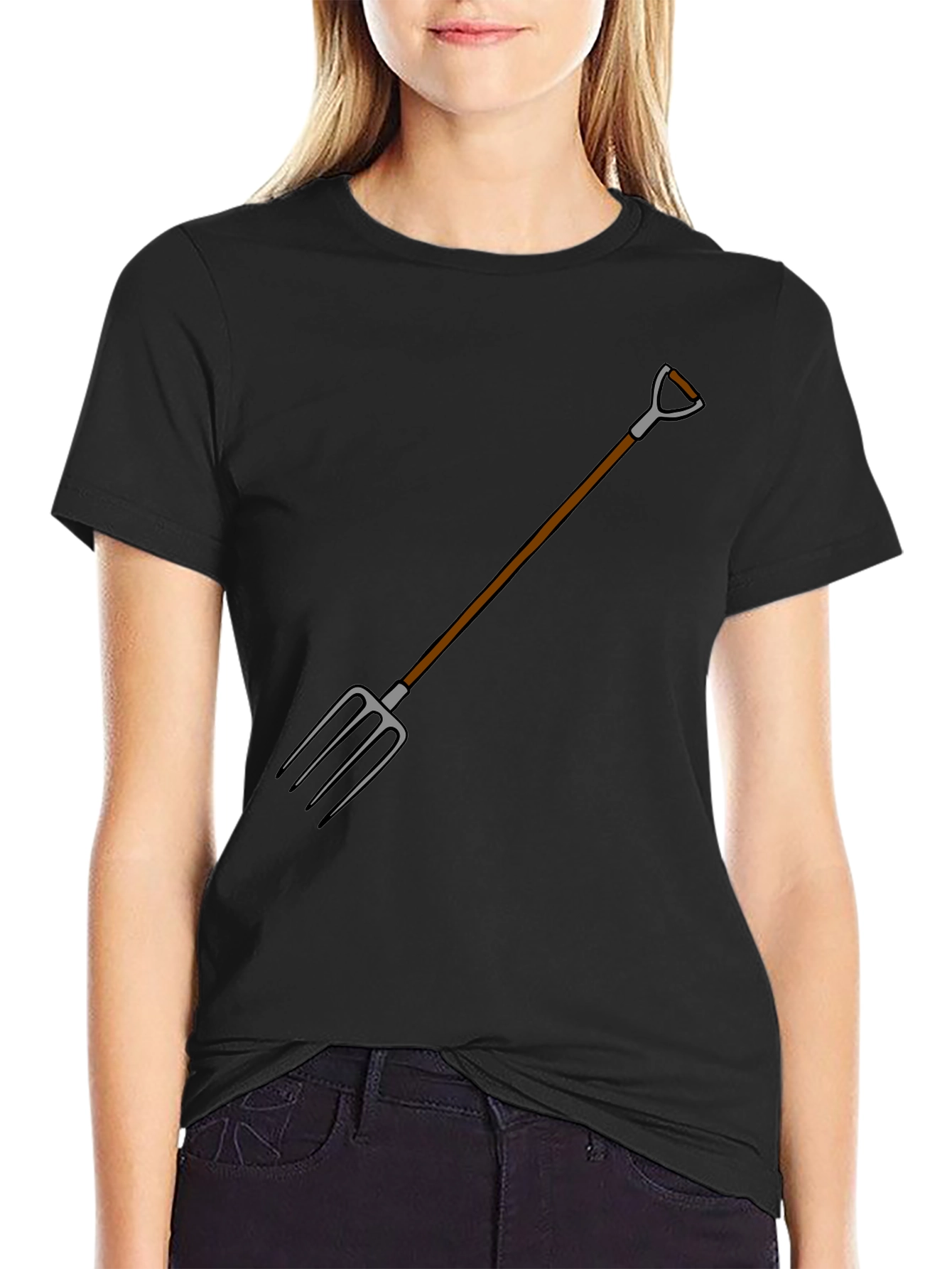 Novelty Pitchfork Graphic T-Shirt