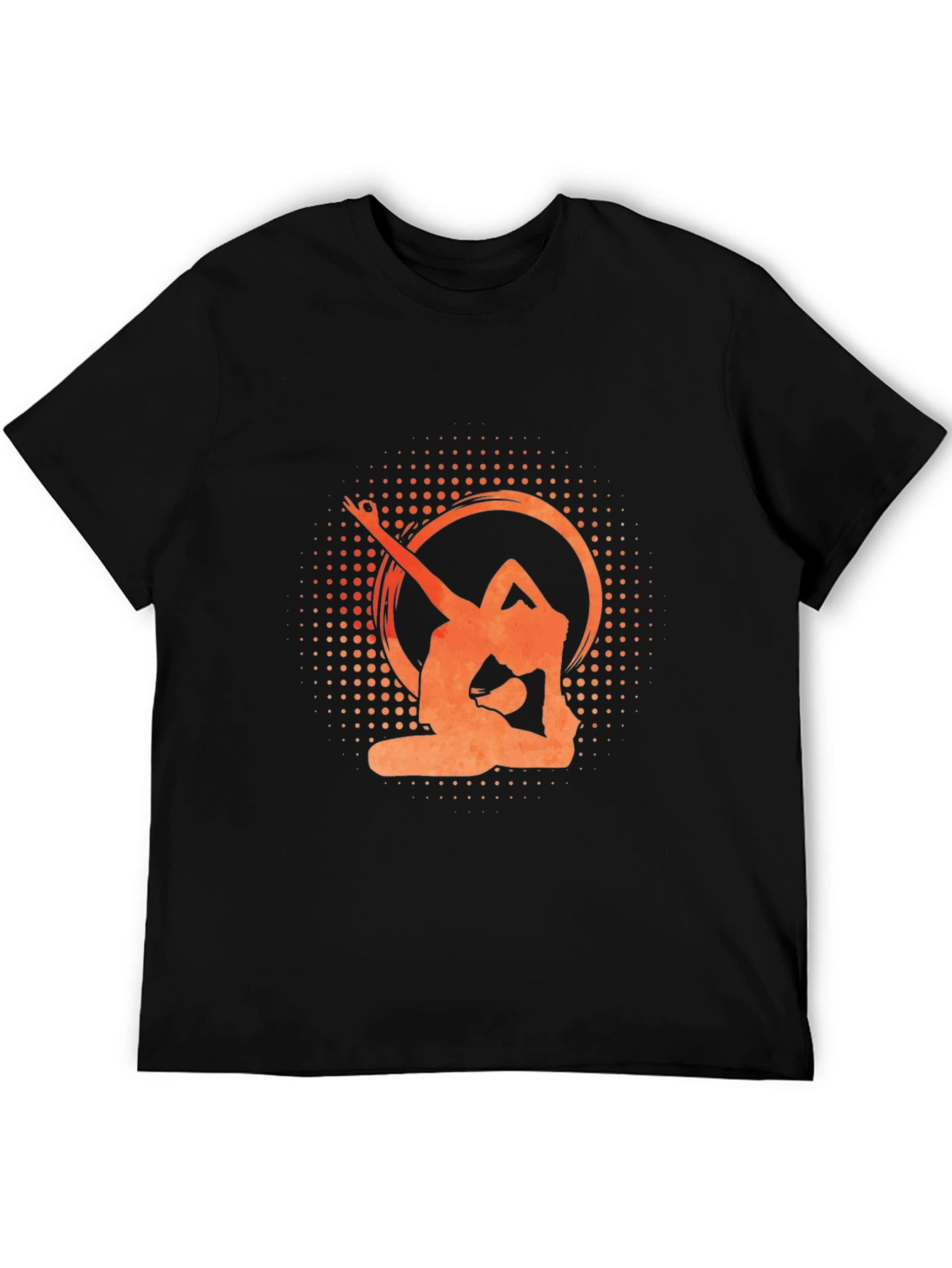 Yoga Pose Graphic T-Shirt - Black