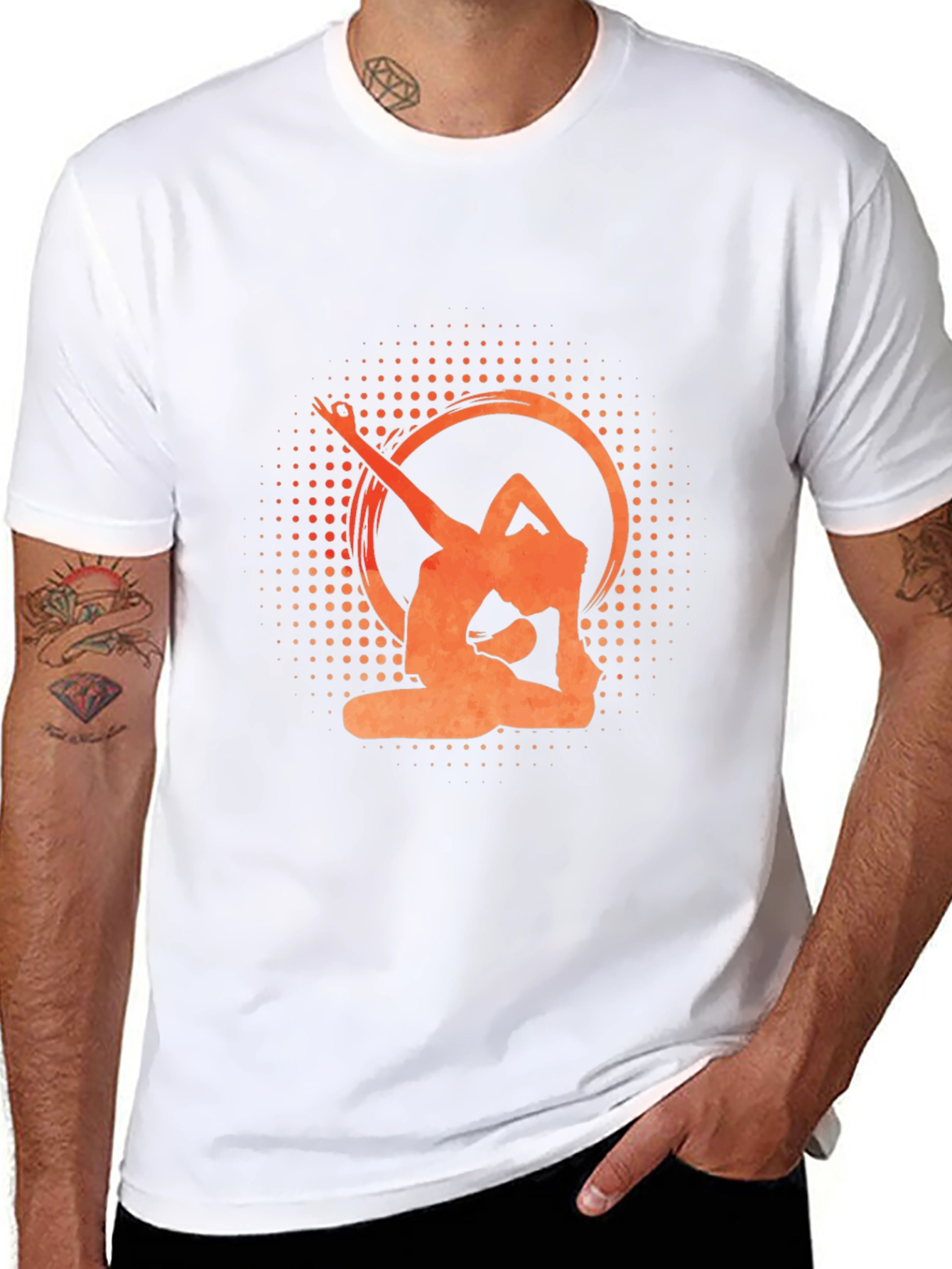 Yoga Pose Graphic T-Shirt - Black